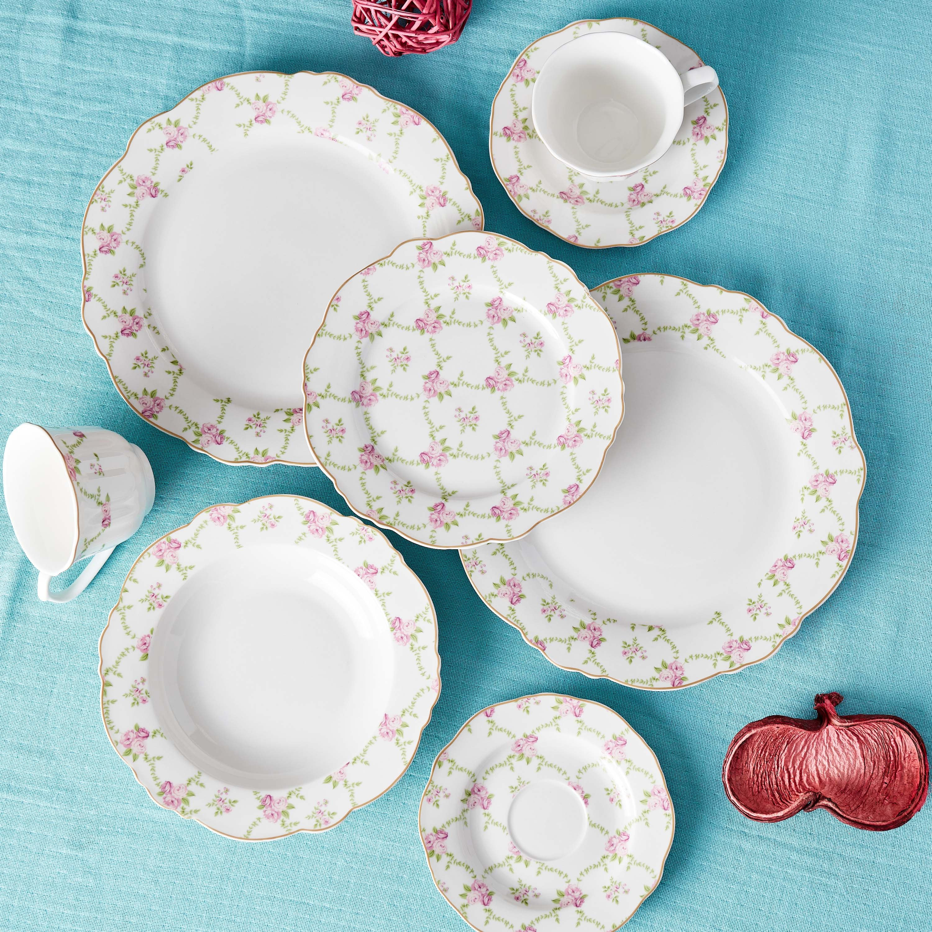 طقم عشاء بورسلان من فلوريت سيلفي - 32 قطعة-hbxhomeware-hbxkitchen-image-2