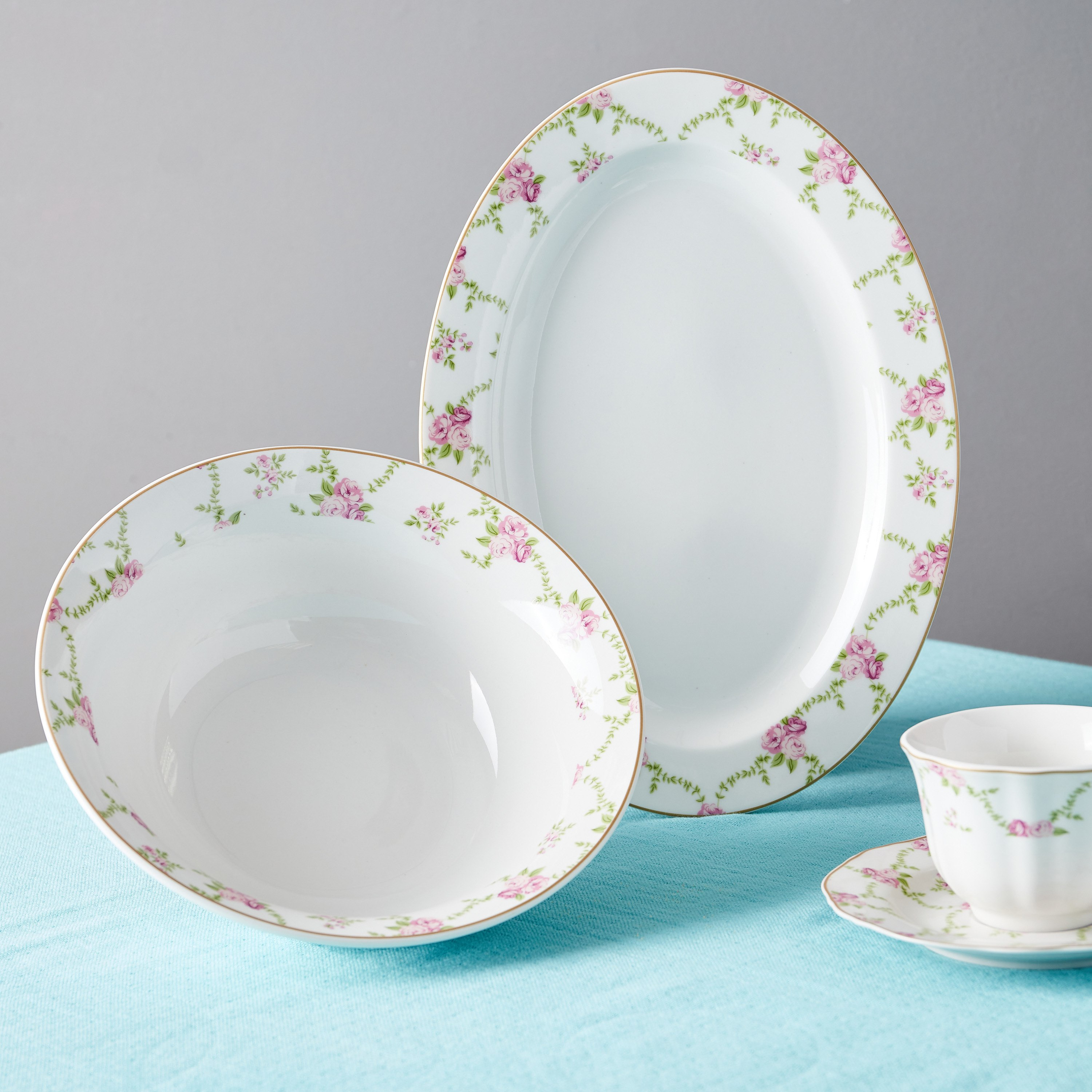 طقم عشاء بورسلان من فلوريت سيلفي - 32 قطعة-hbxhomeware-hbxkitchen-image-3