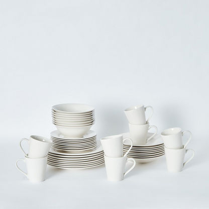 Ethan Embossed 40-Piece Porcelain Dinner Set
