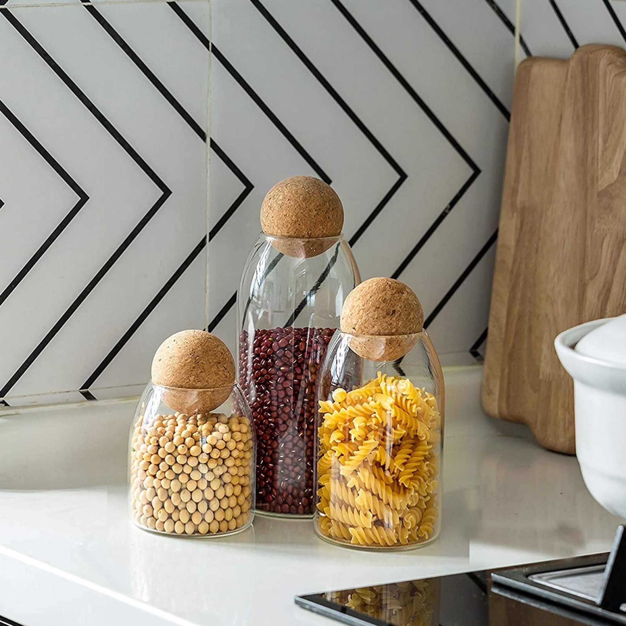 طقم جرات من زجاج البورسليكات من نيو - 3 قطع-hbxhomeware-hbxkitchen-image-1