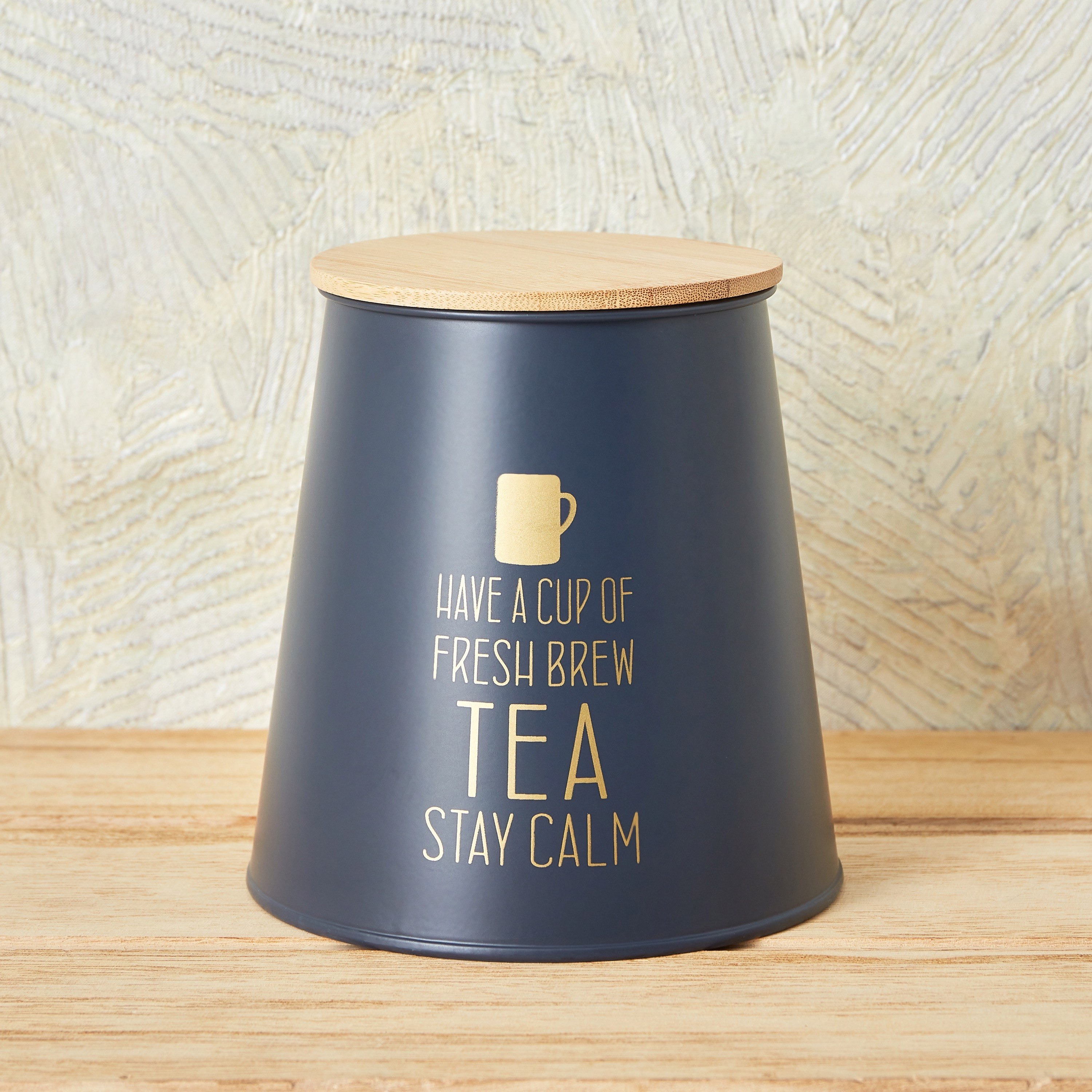 علبة شاي بشكل مخروطي وغطاء خيزران من كويزين آرت-hbxhomeware-hbxkitchen-image-1