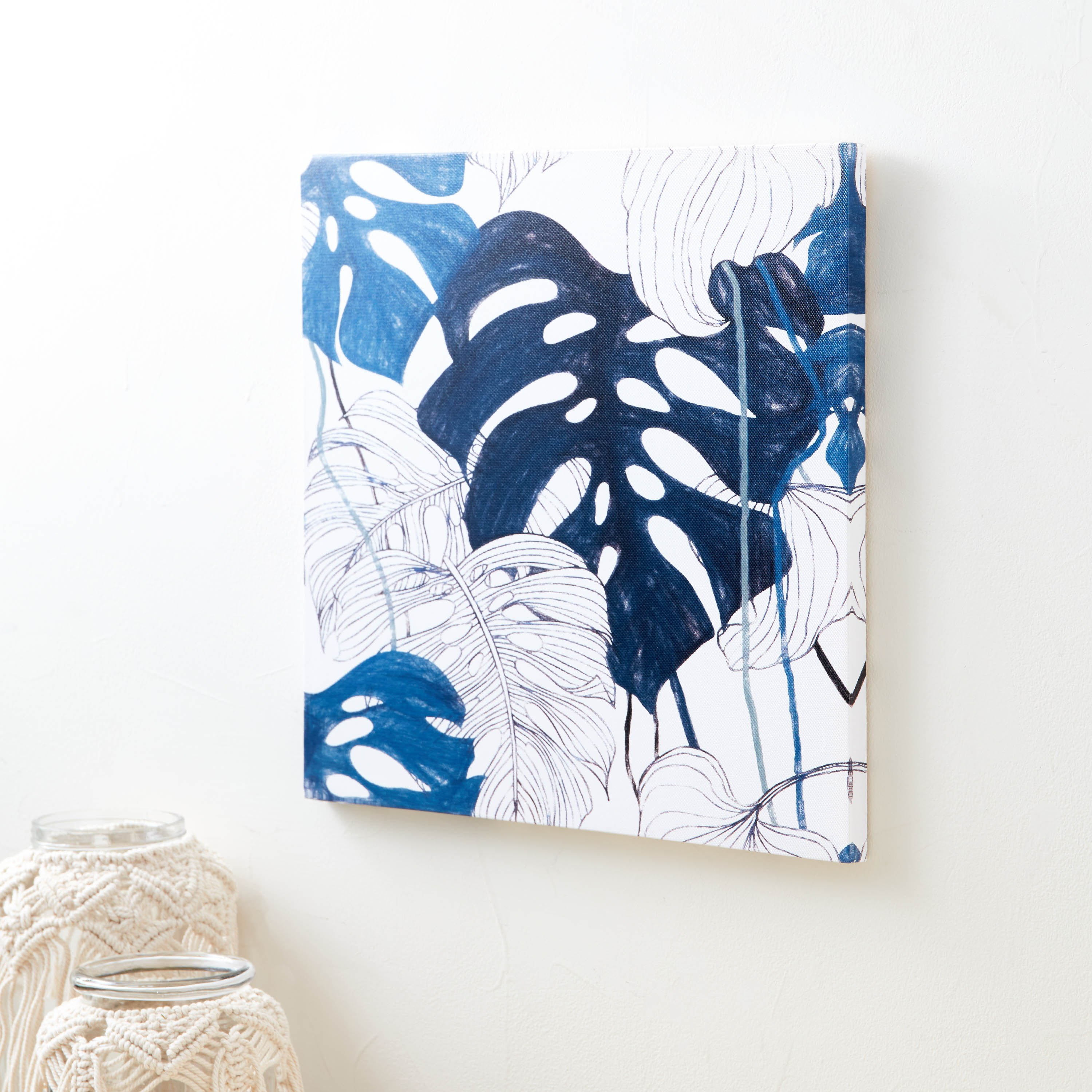 لوحة كانفاس غير مؤطرة بتصميم أوراق من إلمر- 40x2x40 سم-hbxhomeware-hbxdecorandfurnishings-image-2