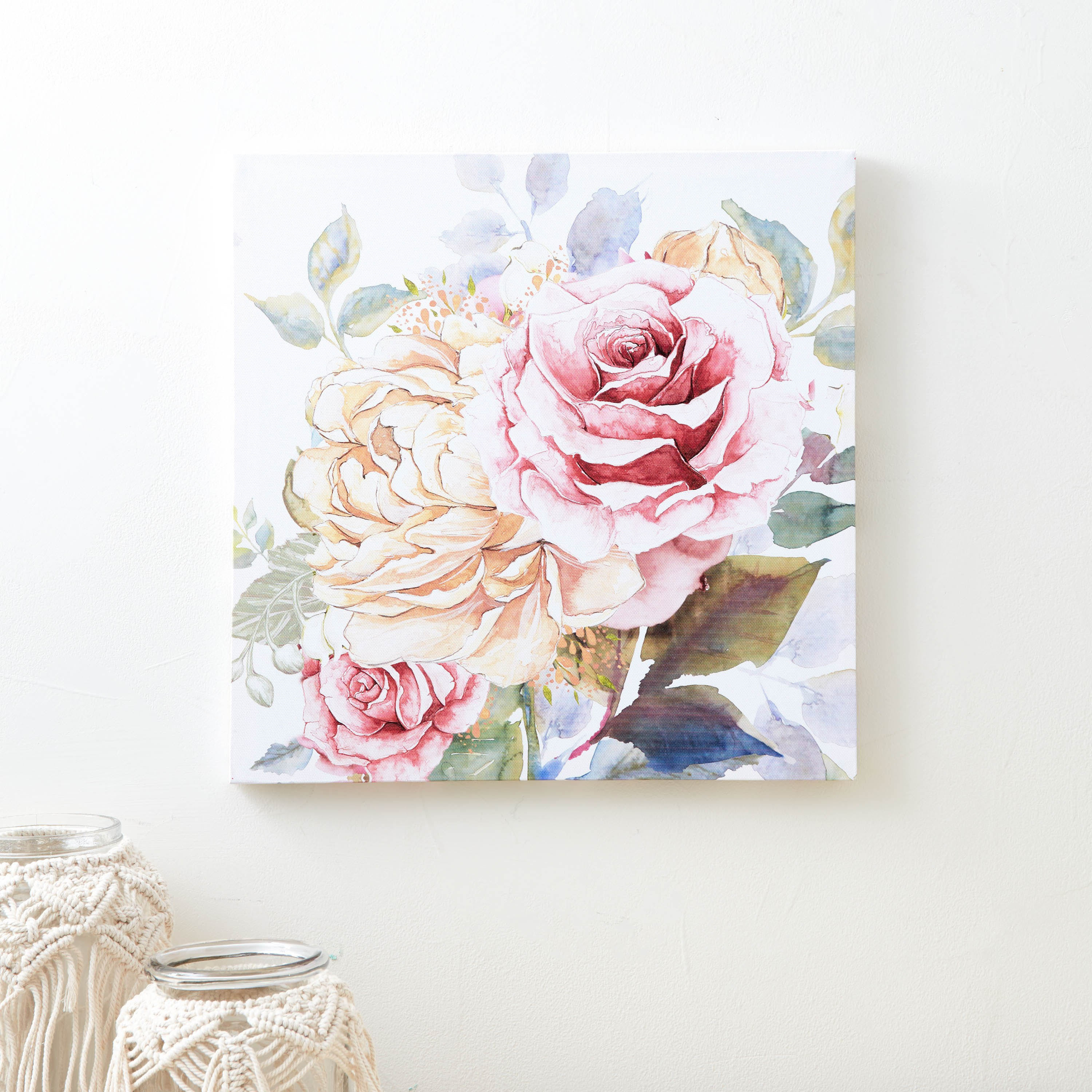 لوحة كانفاس مؤطرة بتصميم زهرة من إلمر - 40x2x40 سم-hbxhomeware-hbxdecorandfurnishings-image-1