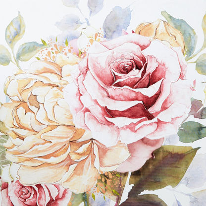Elmer Rose Flower Canvas Unframed Picture - 40x2x40 cm-Framed Pictures-image-2