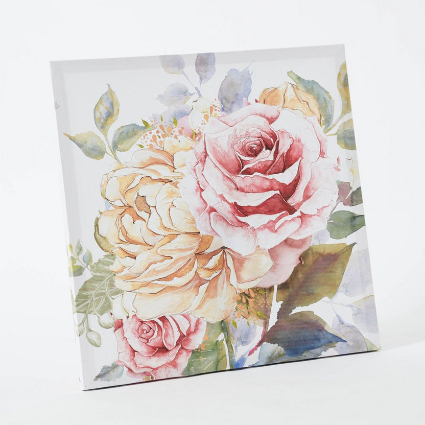 Elmer Rose Flower Canvas Unframed Picture - 40x2x40 cm-Framed Pictures-image-4