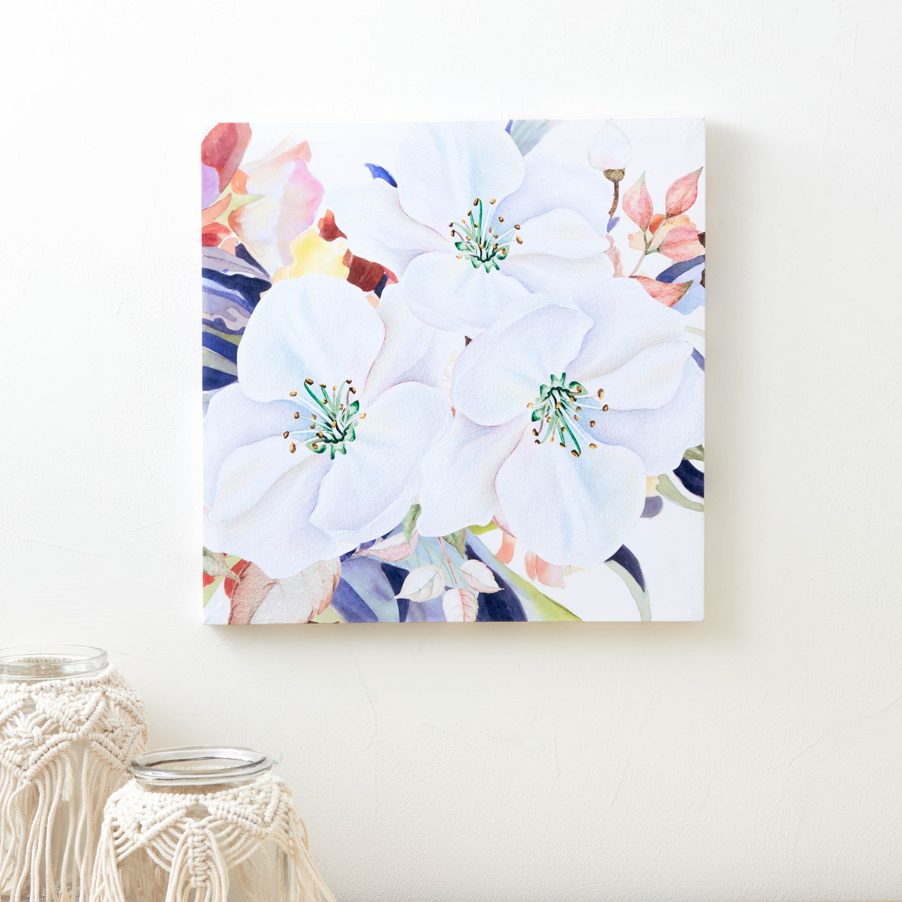 لوحة كانفاس مؤطرة بتصميم زهرة من إلمر - 40x2x40 سم-hbxhomeware-hbxdecorandfurnishings-image-1