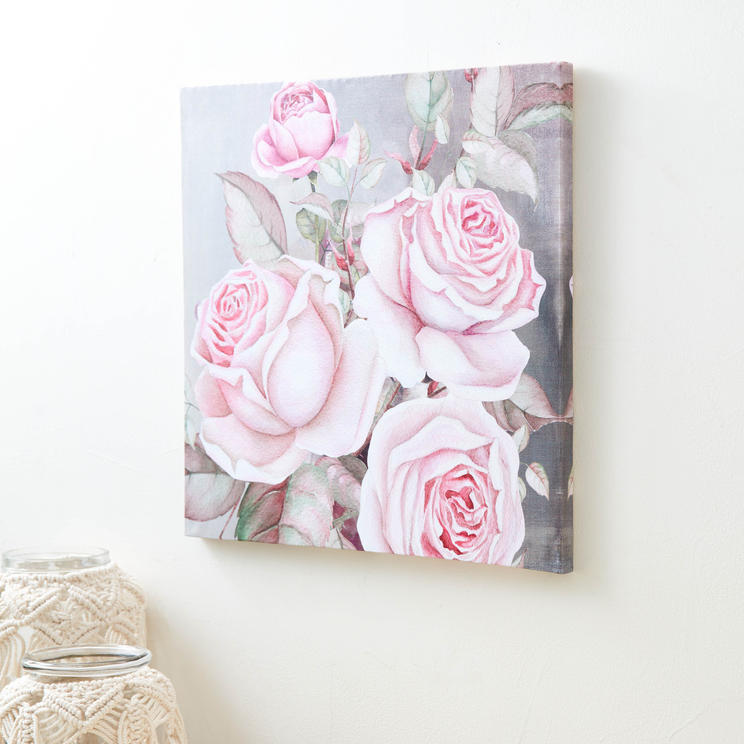 Elmer Canvas Printed Four Rose Flowers Framed Picture - 40x2x40 cm-hbxhomeware-hbxdecorandfurnishings-image-2