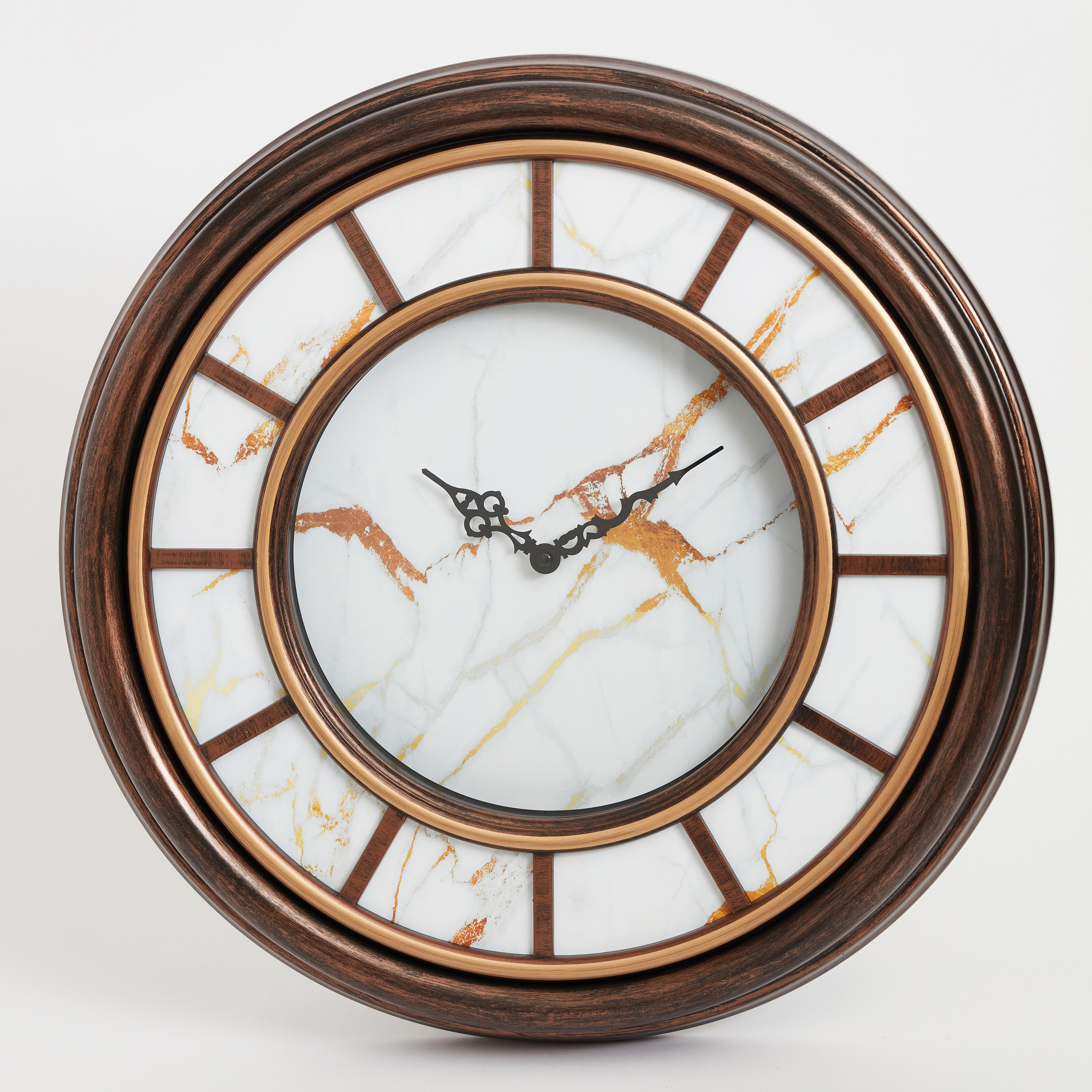 ساعة حائط بملمس رخام من دلفين - 51x6 سم-hbxdiningroom-decorandaccessories-clocks-image-5
