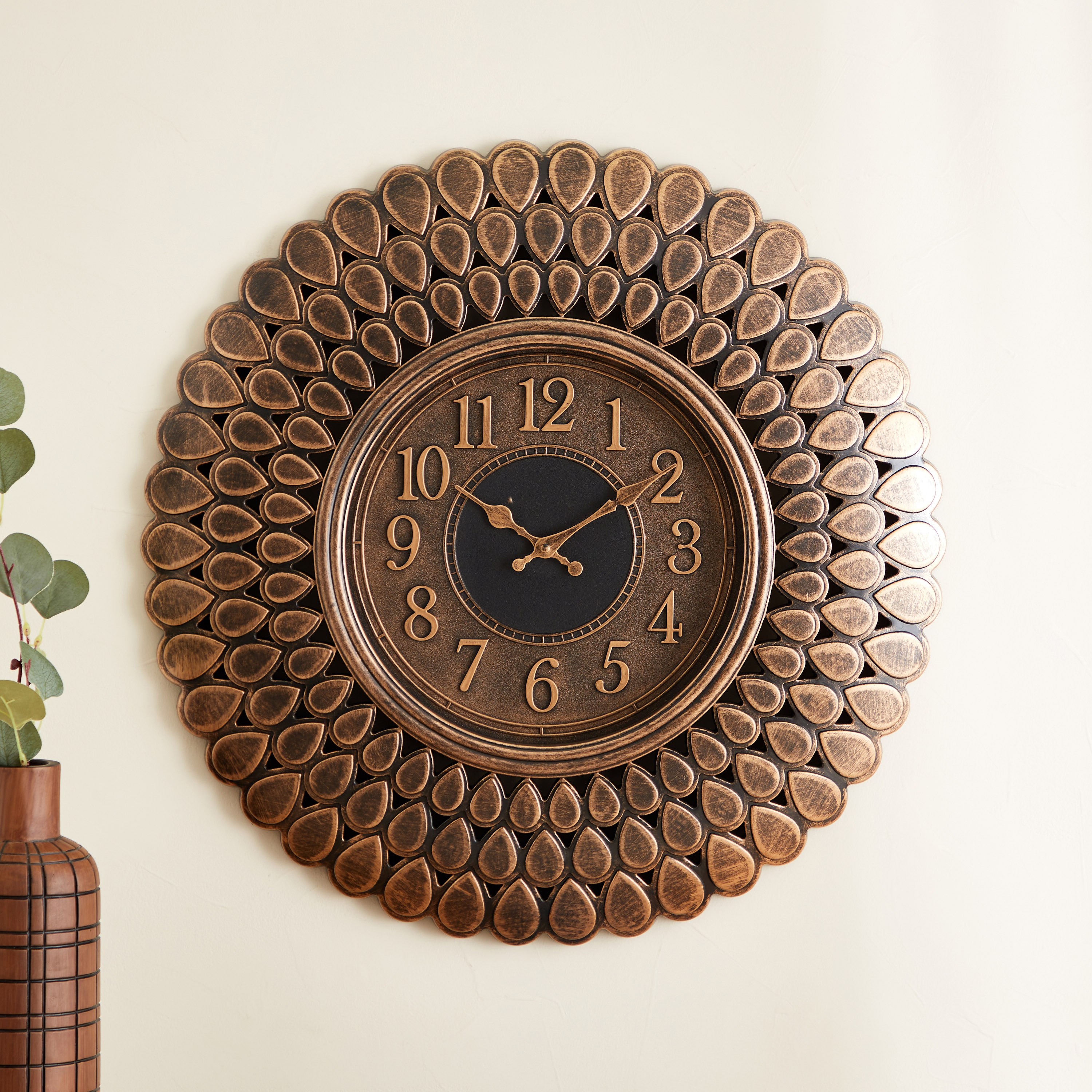 ساعة حائط بإطار على شكل قطرة من دلفين - 61 × 5 سم-hbxdiningroom-decorandaccessories-clocks-image-1