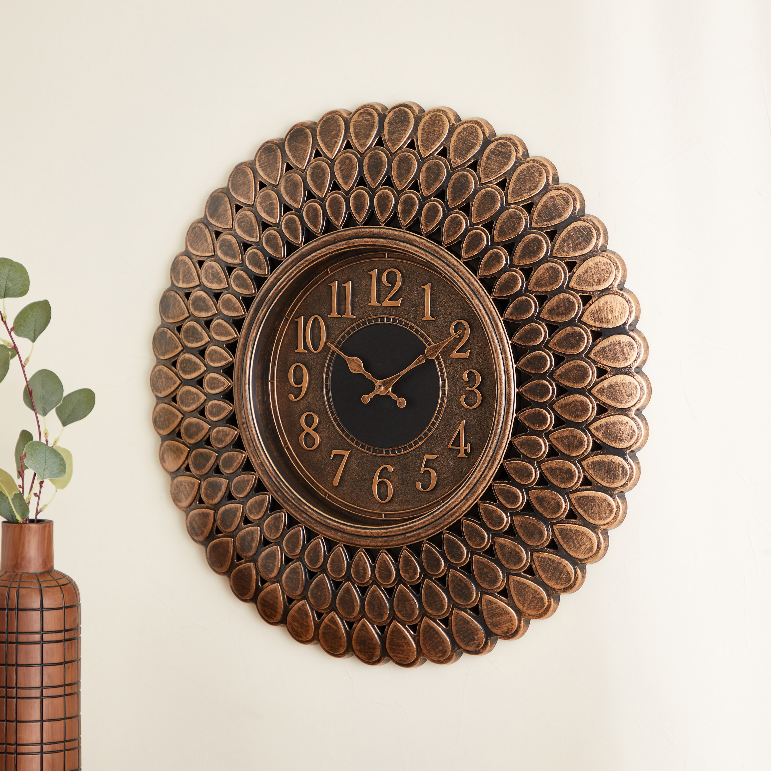 ساعة حائط بإطار على شكل قطرة من دلفين - 61 × 5 سم-hbxdiningroom-decorandaccessories-clocks-image-2