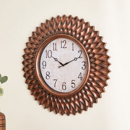 Delphine Wall Clock with Pointed Petal Shaped Border - 55x5 cm-Clocks-image-1