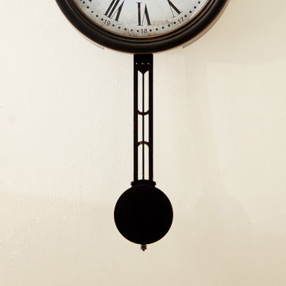 ساعة حائط برقاص من دلفين - 25.4x5.8x55.5 سم