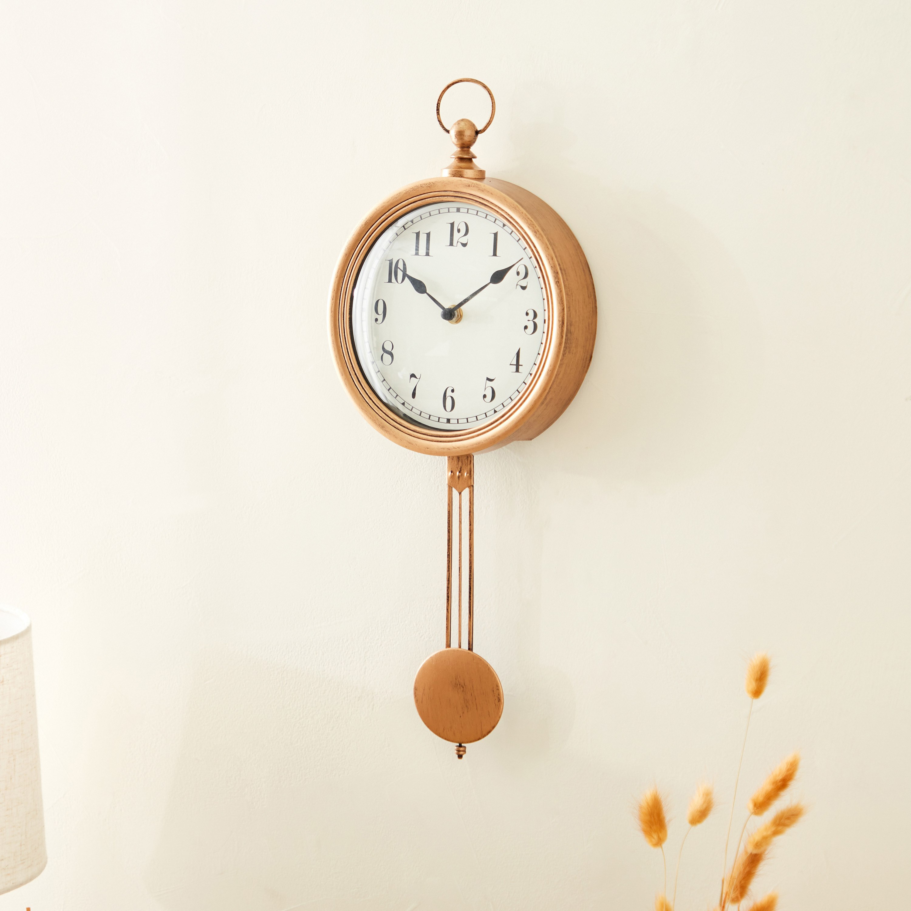 ساعة حائط برقاص من دلفين - 19.7x4.8x41.9 سم-hbxdiningroom-decorandaccessories-clocks-image-2