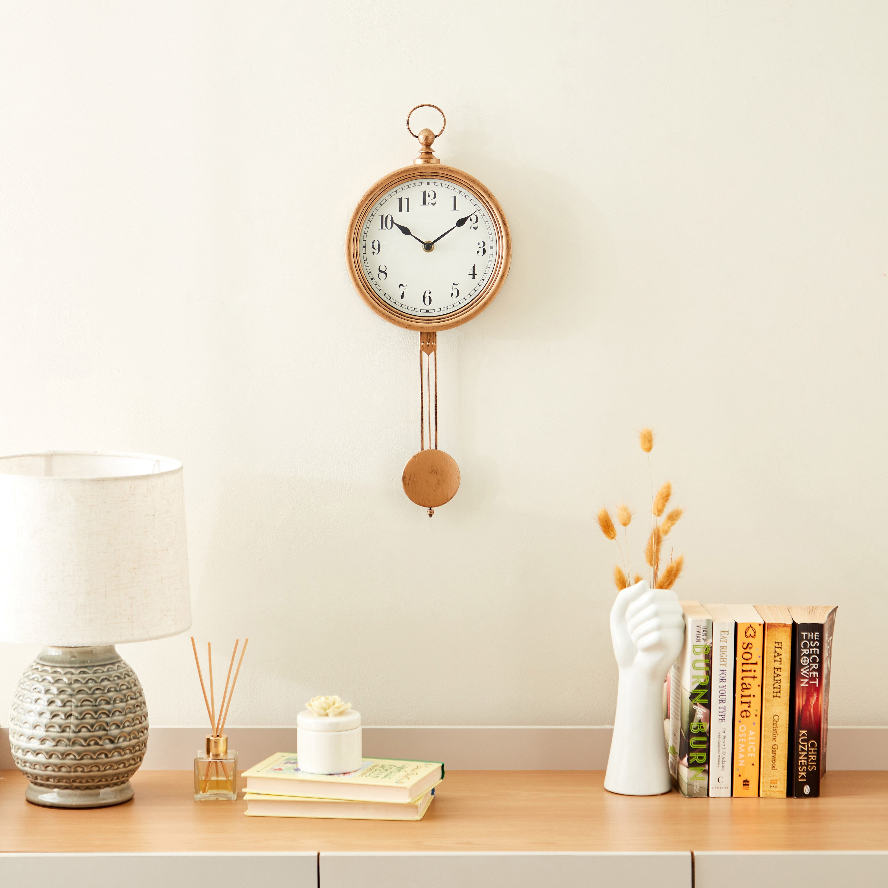 ساعة حائط برقاص من دلفين - 19.7x4.8x41.9 سم-hbxdiningroom-decorandaccessories-clocks-image-5