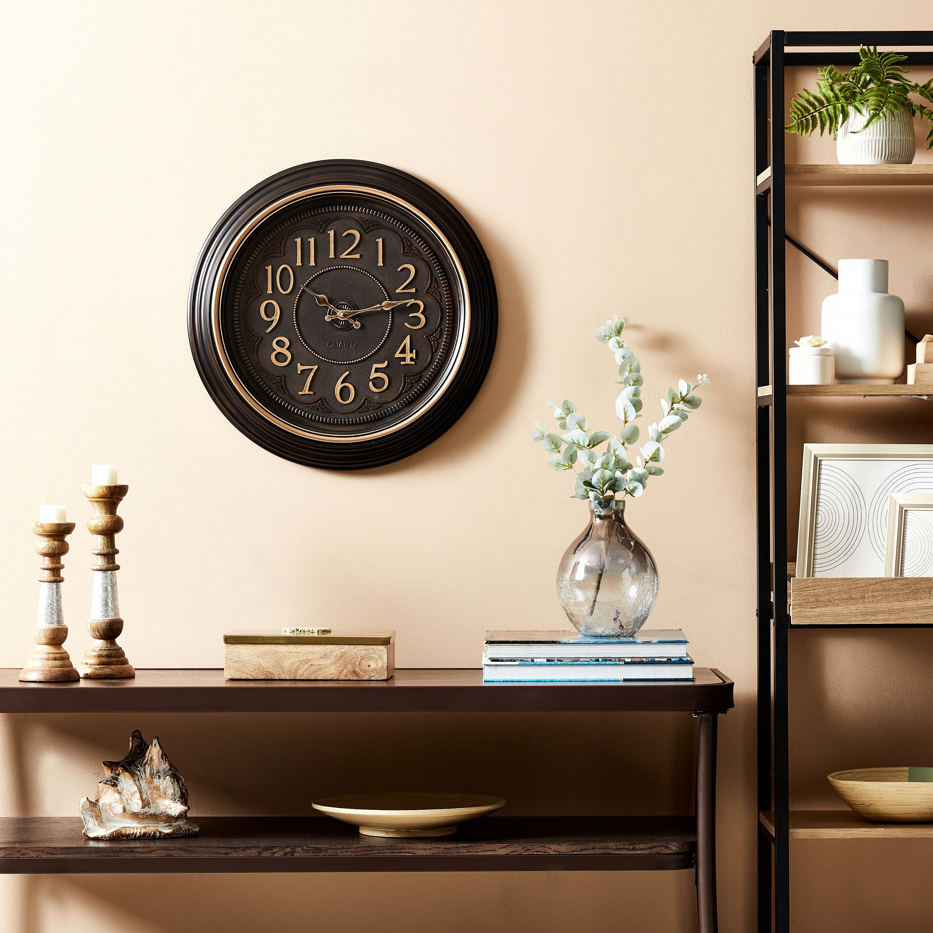 ساعة حائط بإطار معدن من ديلفين-hbxdiningroom-decorandaccessories-clocks-image-4