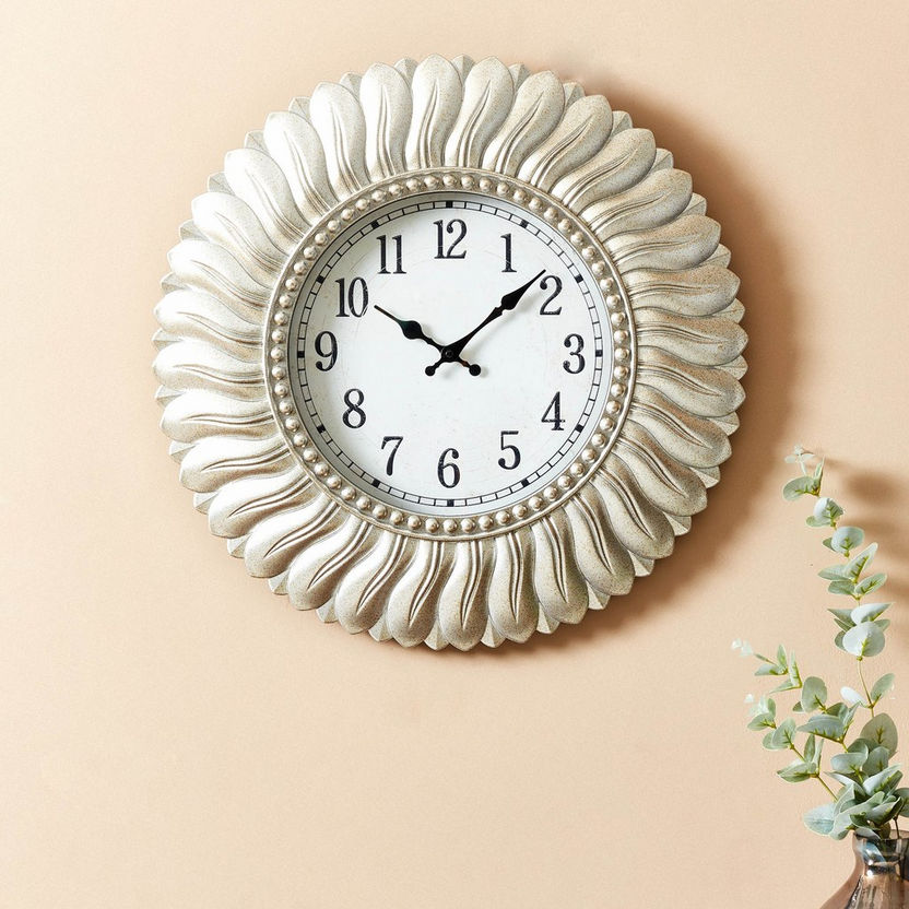 Delphine Wall Clock with Swirl Border-Clocks-image-0