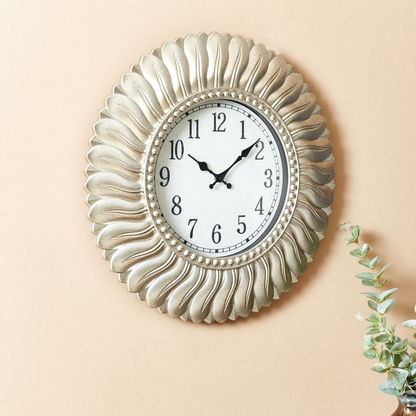 Delphine Wall Clock with Swirl Border
