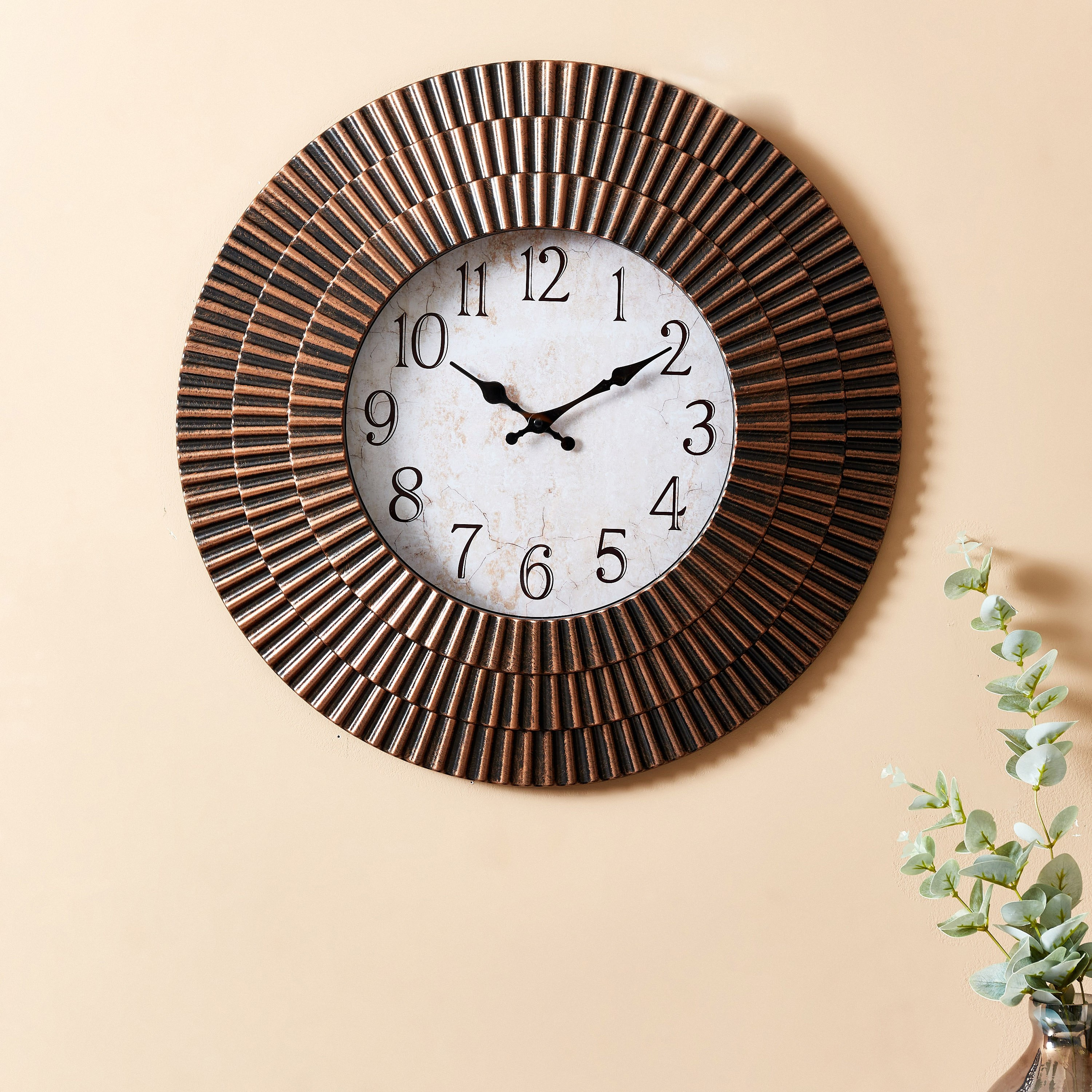 Delphine Wall Clock with Block Border-hbxdiningroom-decorandaccessories-clocks-image-1
