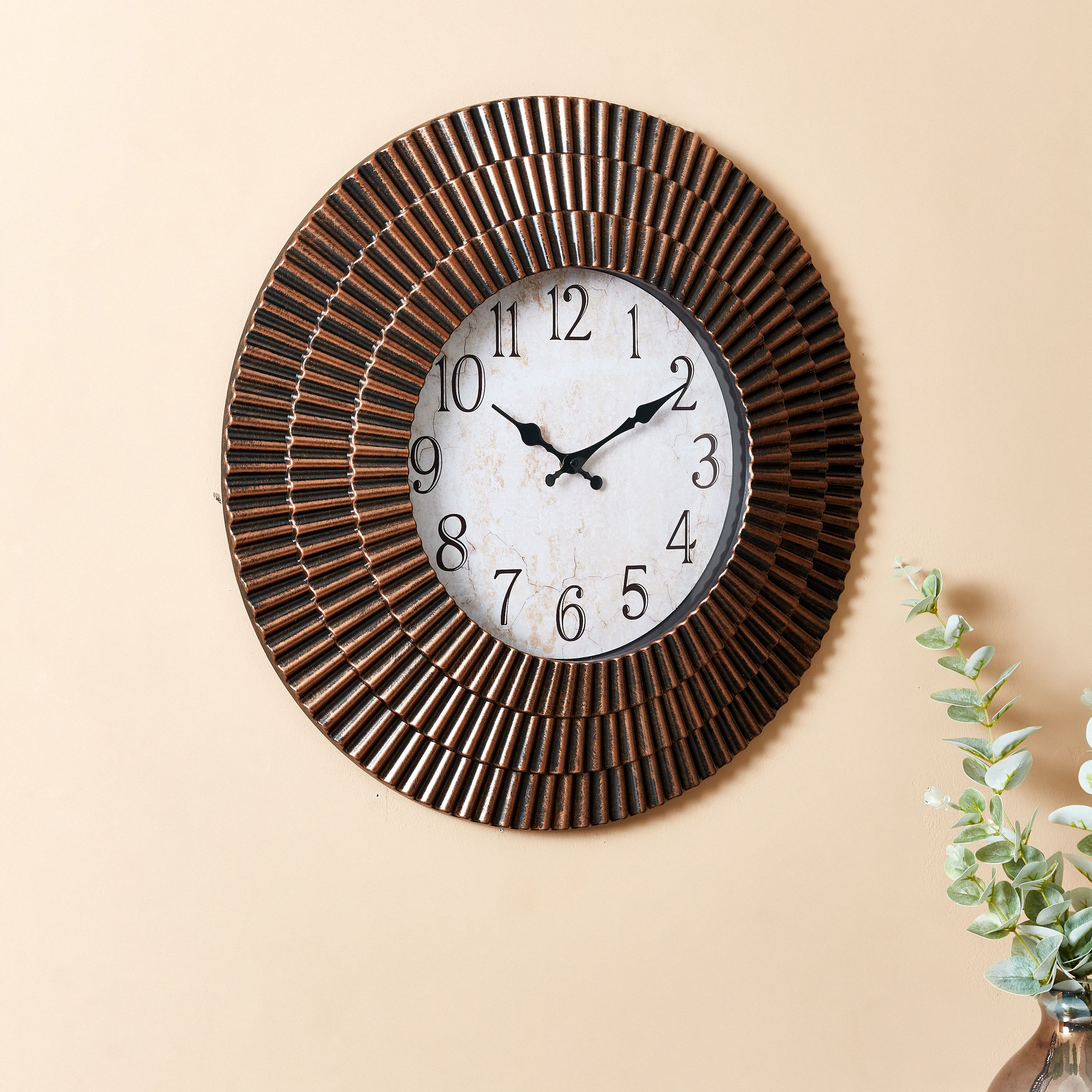 Delphine Wall Clock with Block Border-hbxdiningroom-decorandaccessories-clocks-image-2