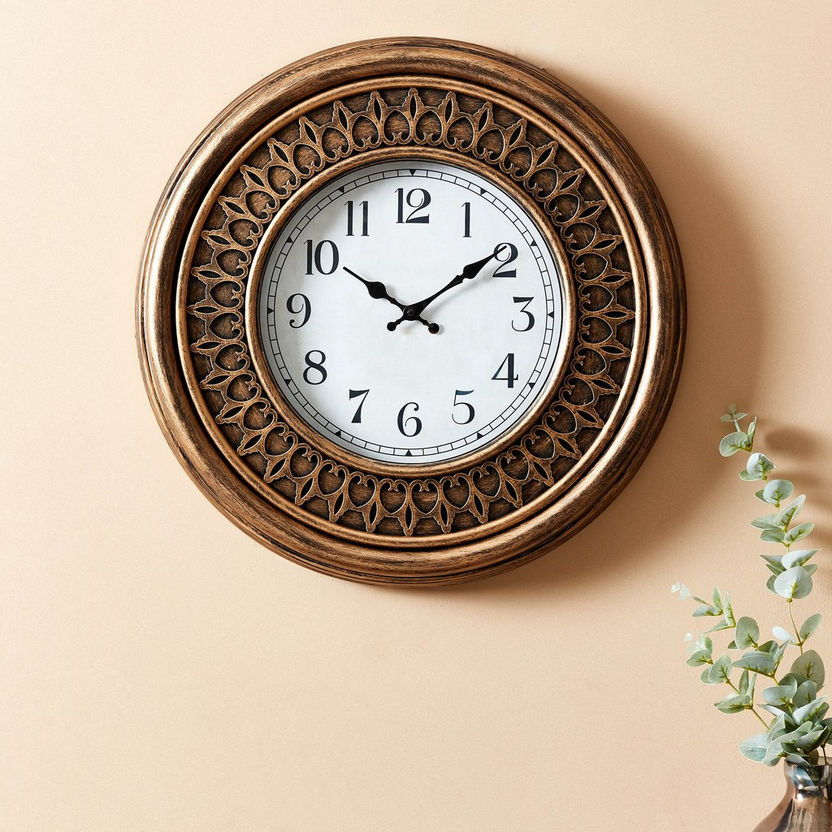 Delphine Wall Clock with Round Petal Border-Clocks-image-0