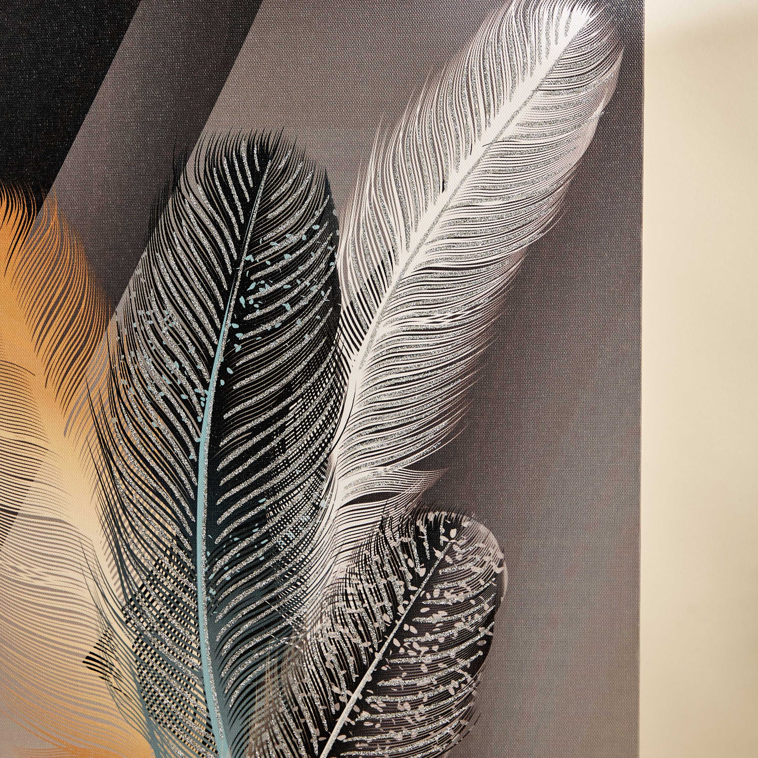 لوحة مؤطرة بتصميم ريش من نيلا - 40x2x60 سم-hbxhomeware-hbxdecorandfurnishings-image-3