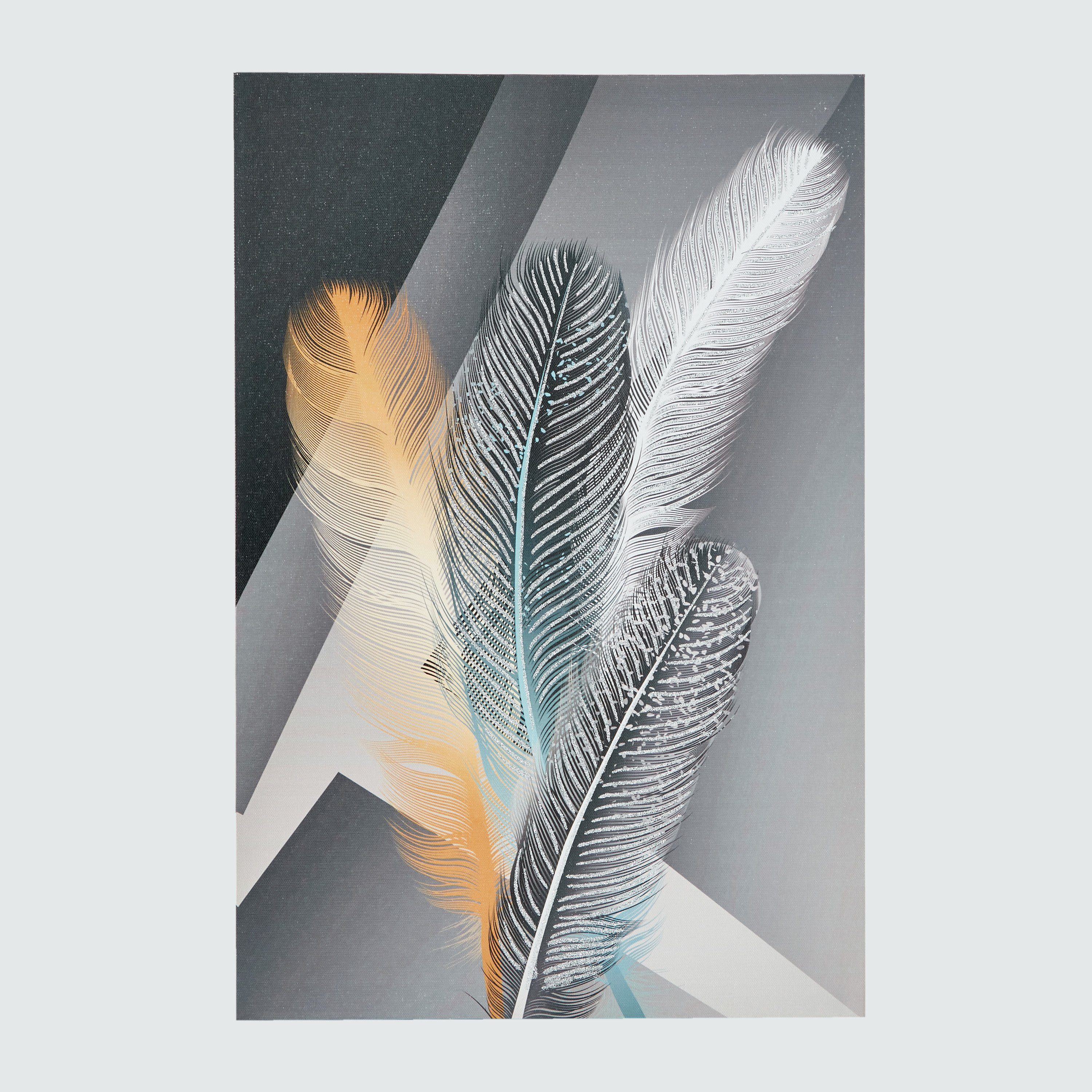 لوحة مؤطرة بتصميم ريش من نيلا - 40x2x60 سم-hbxhomeware-hbxdecorandfurnishings-image-6