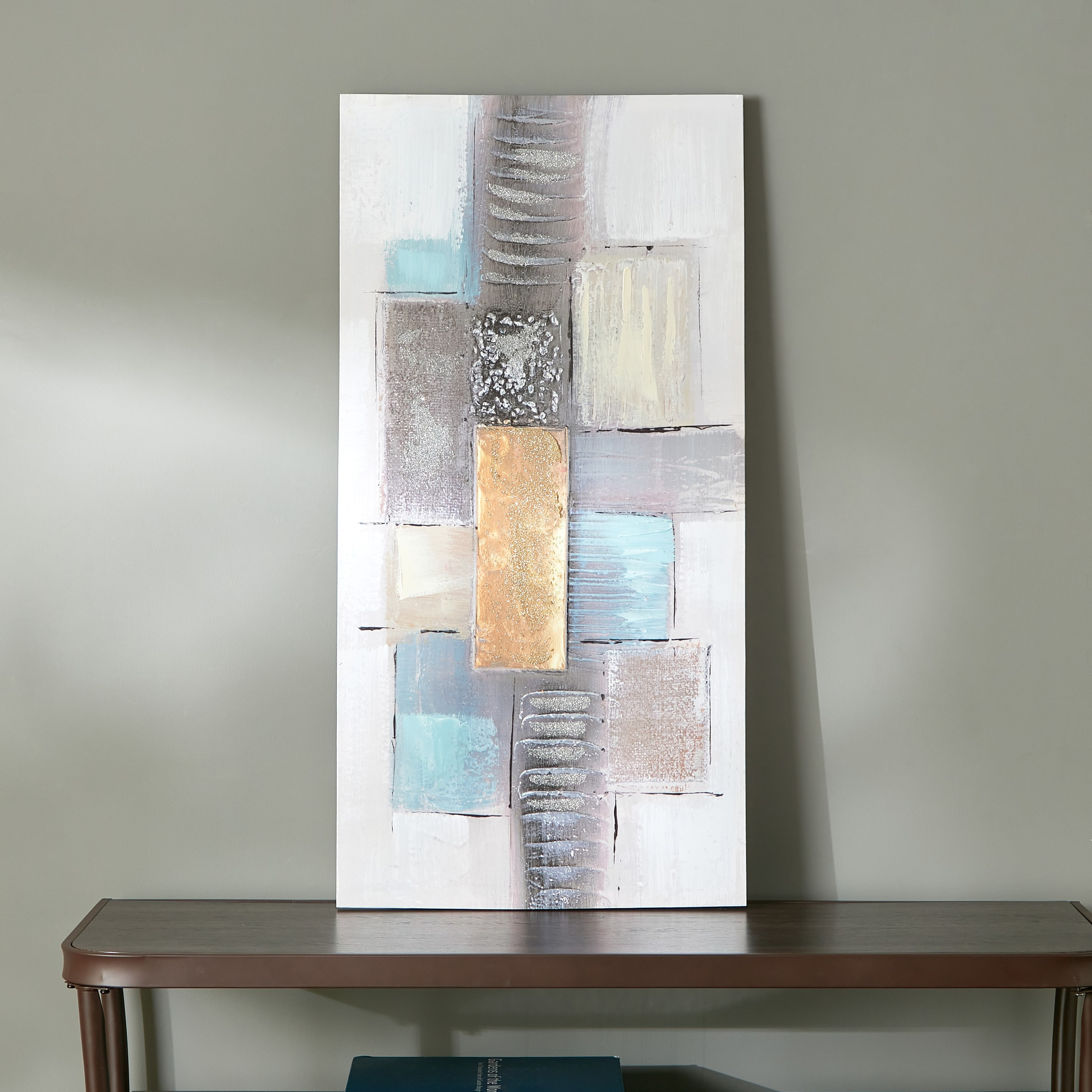 لوحة حائط مؤطرة مطلية بطبعات تجريدية مستطيلة من نيلا - 50x3x100 سم-hbxhomeware-hbxdecorandfurnishings-image-1