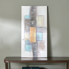 Nela Rectangle Abstract Printed and Painted Framed Picture - 50x3x100 cms