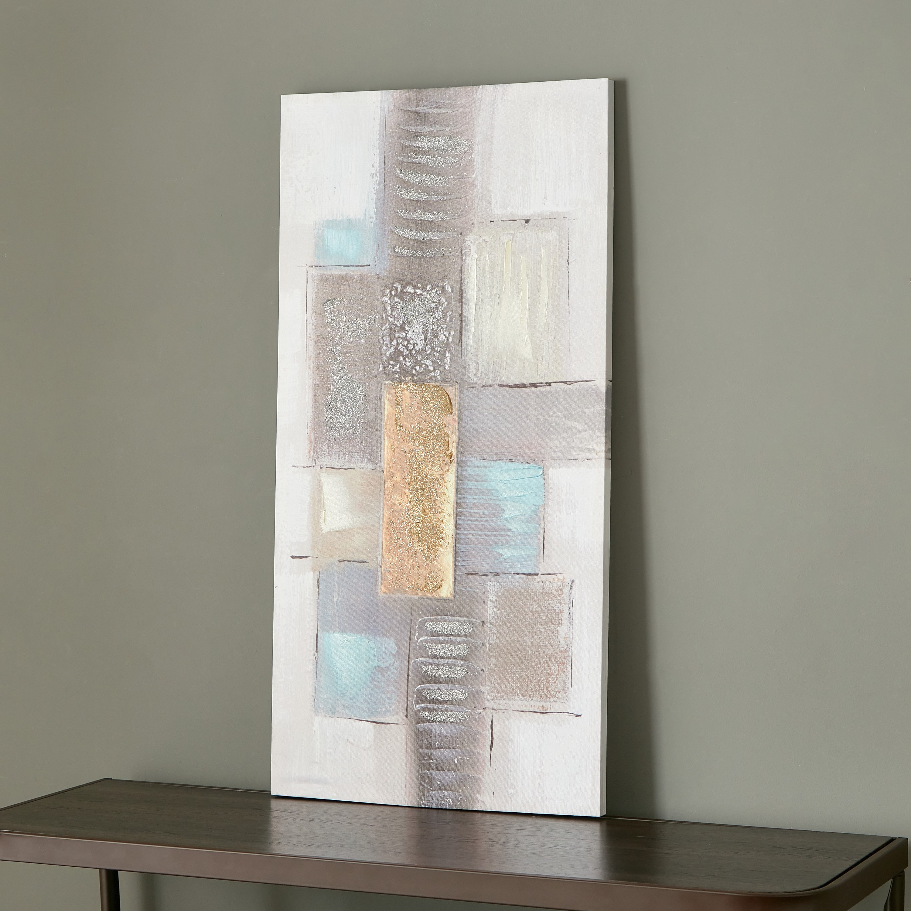 لوحة حائط مؤطرة مطلية بطبعات تجريدية مستطيلة من نيلا - 50x3x100 سم-hbxhomeware-hbxdecorandfurnishings-image-2