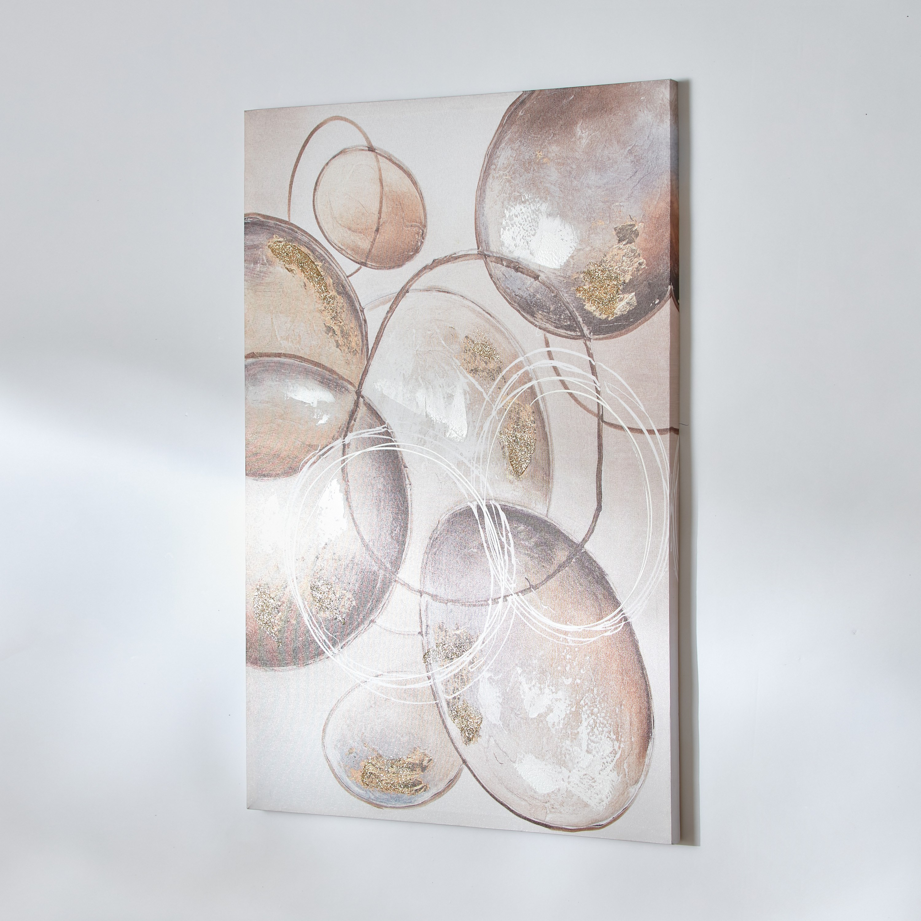 Nela Round Abstract Printed and Painted Framed Picture - 60x3x90 cm-hbxhomeware-hbxdecorandfurnishings-image-2