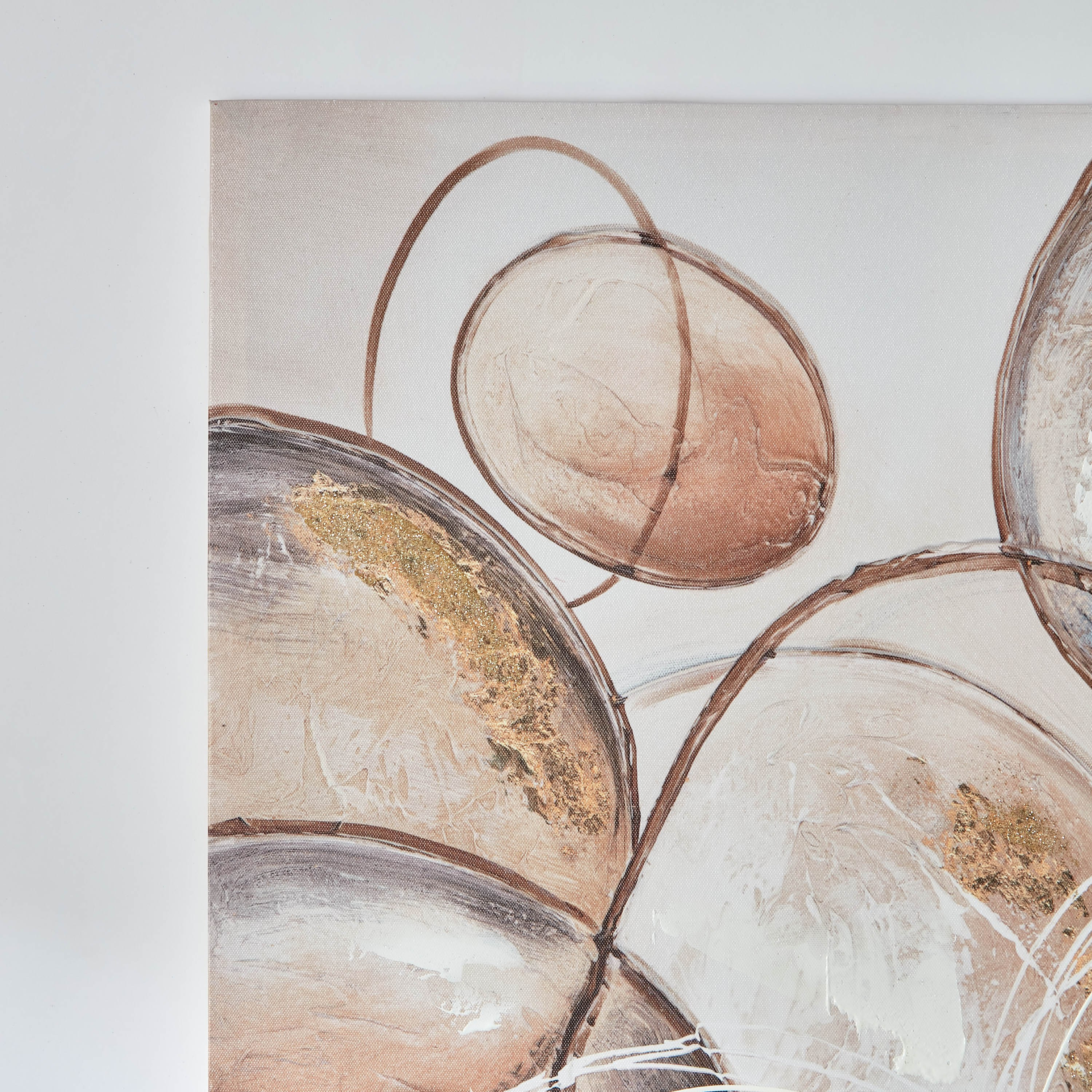 Nela Round Abstract Printed and Painted Framed Picture - 60x3x90 cm-hbxhomeware-hbxdecorandfurnishings-image-3