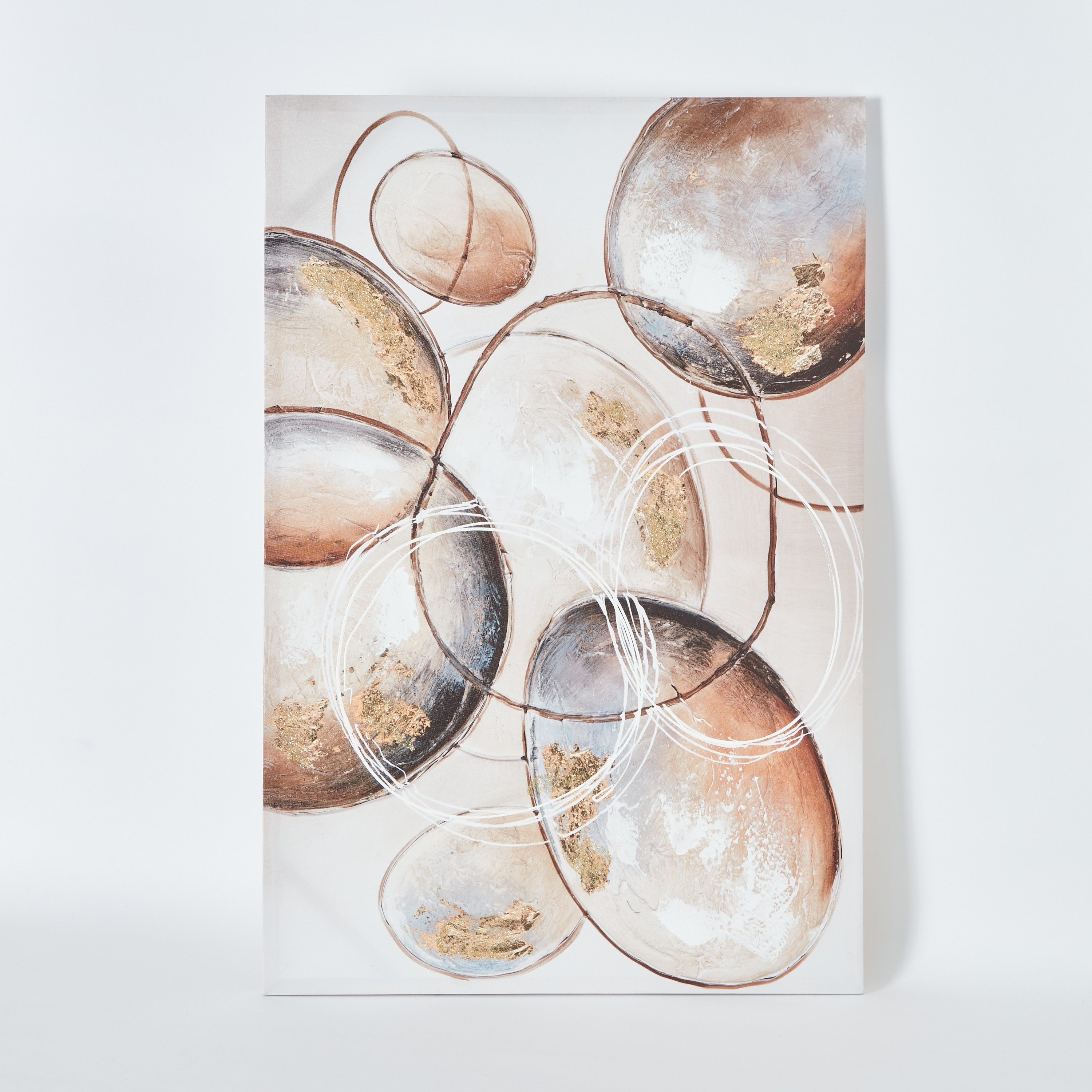 Nela Round Abstract Printed and Painted Framed Picture - 60x3x90 cm-hbxhomeware-hbxdecorandfurnishings-image-6
