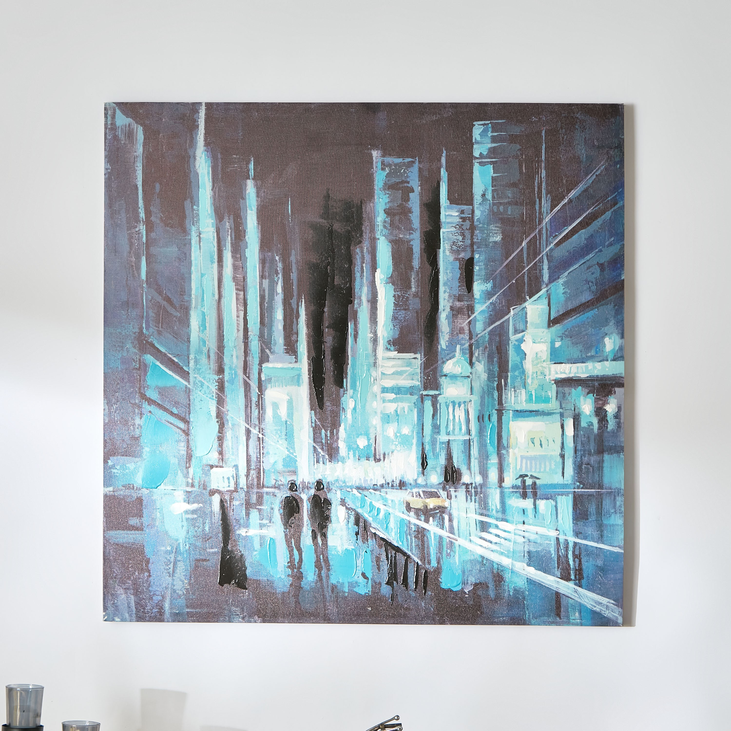 لوحة مؤطرة مطلية بطبعات بمدينة من نيلا - 80x3x80 سم-PROMO_HB_AE_B1G1_250925-image-1