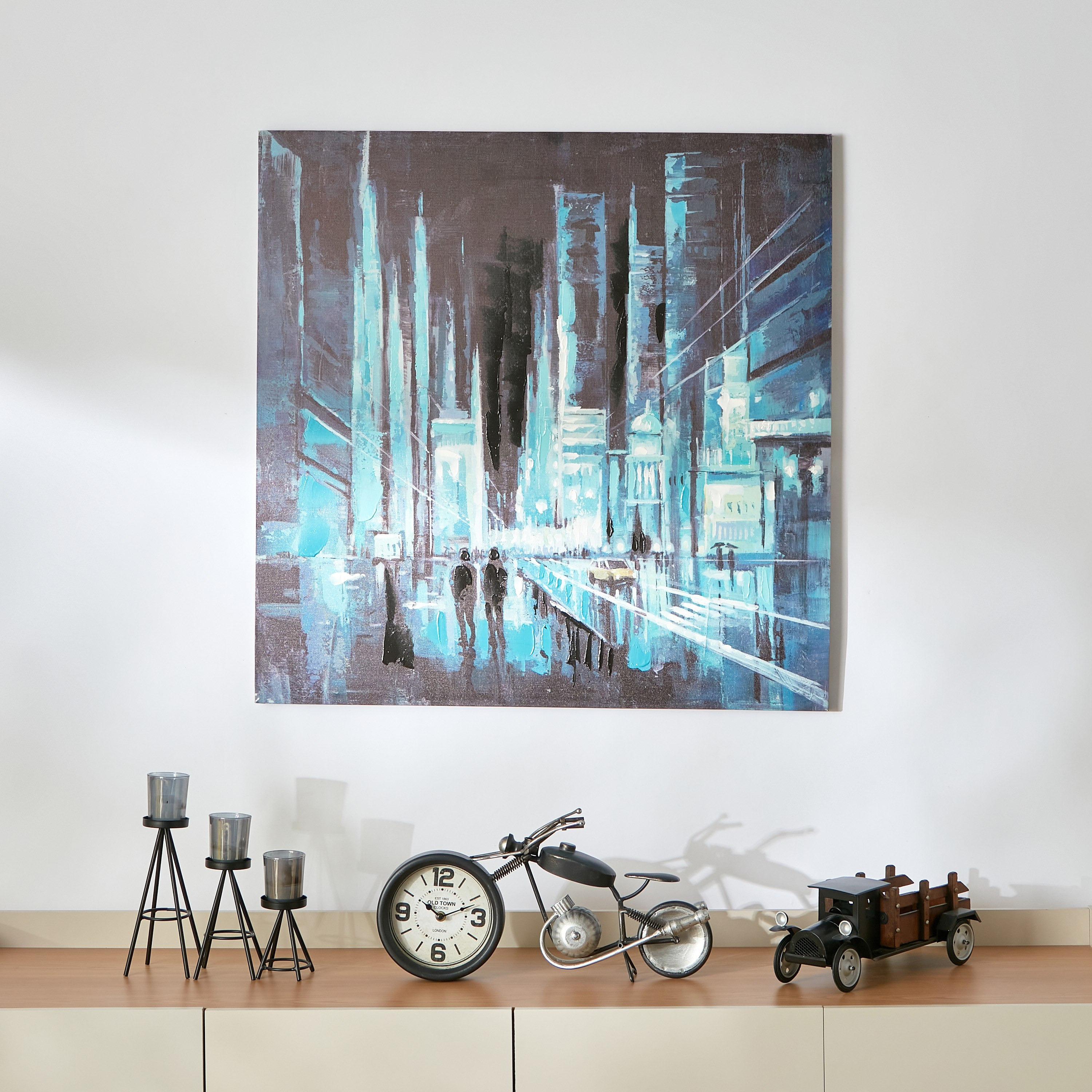 لوحة مؤطرة مطلية بطبعات بمدينة من نيلا - 80x3x80 سم-PROMO_HB_AE_B1G1_250925-image-5