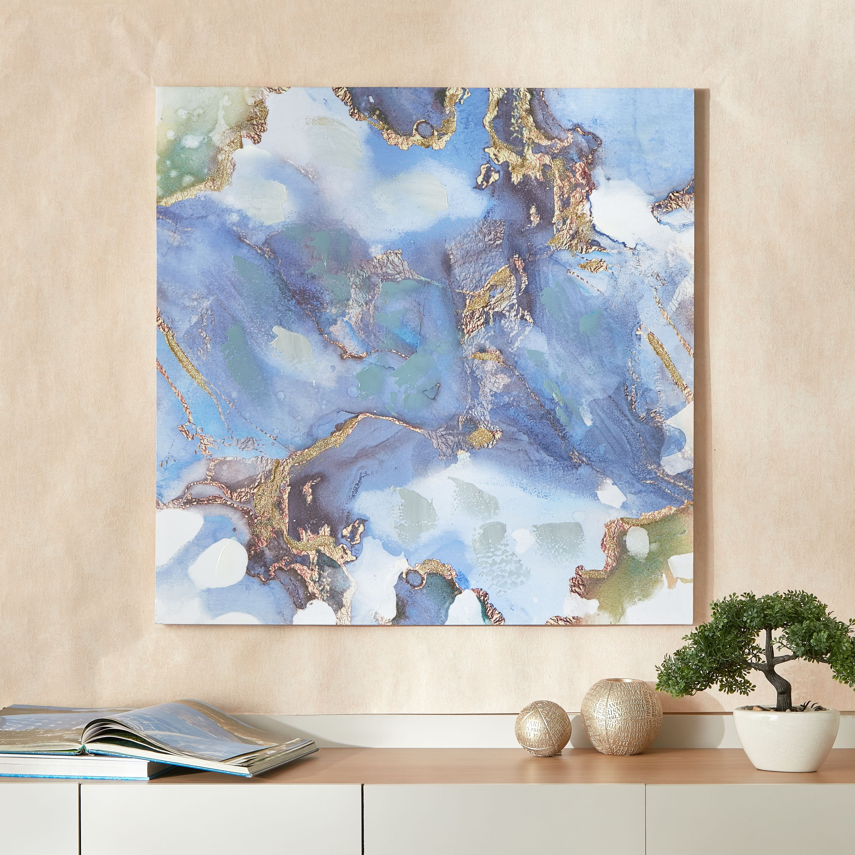 لوحة مؤطرة بطبعات تجريديّة من نيلا - 80x3x80 سم-hbxhomeware-hbxdecorandfurnishings-image-5