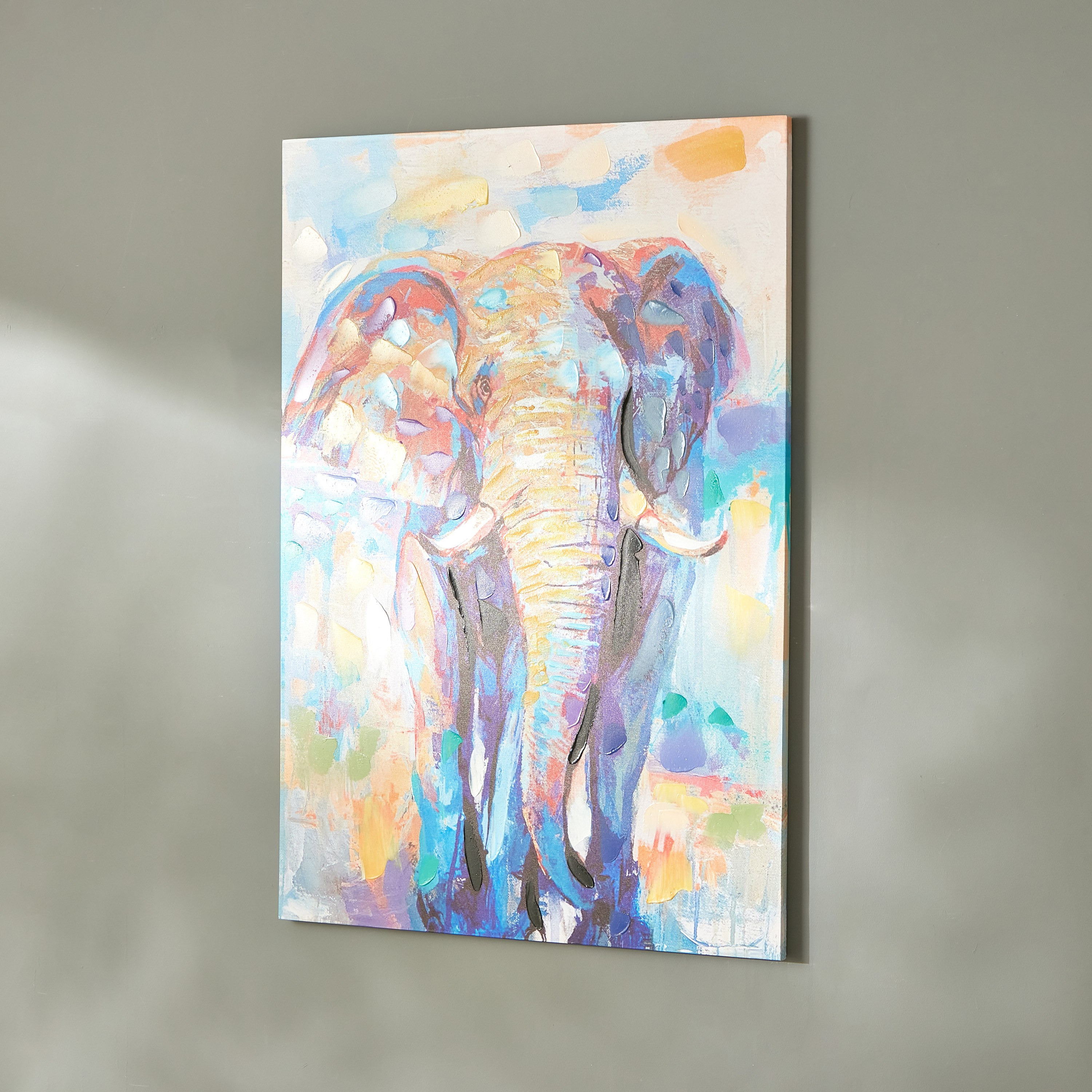 لوحة مؤطرة مطلية بتصميم فيل من نيلا - 80x3x120 سم-hbxhomeware-hbxdecorandfurnishings-image-2