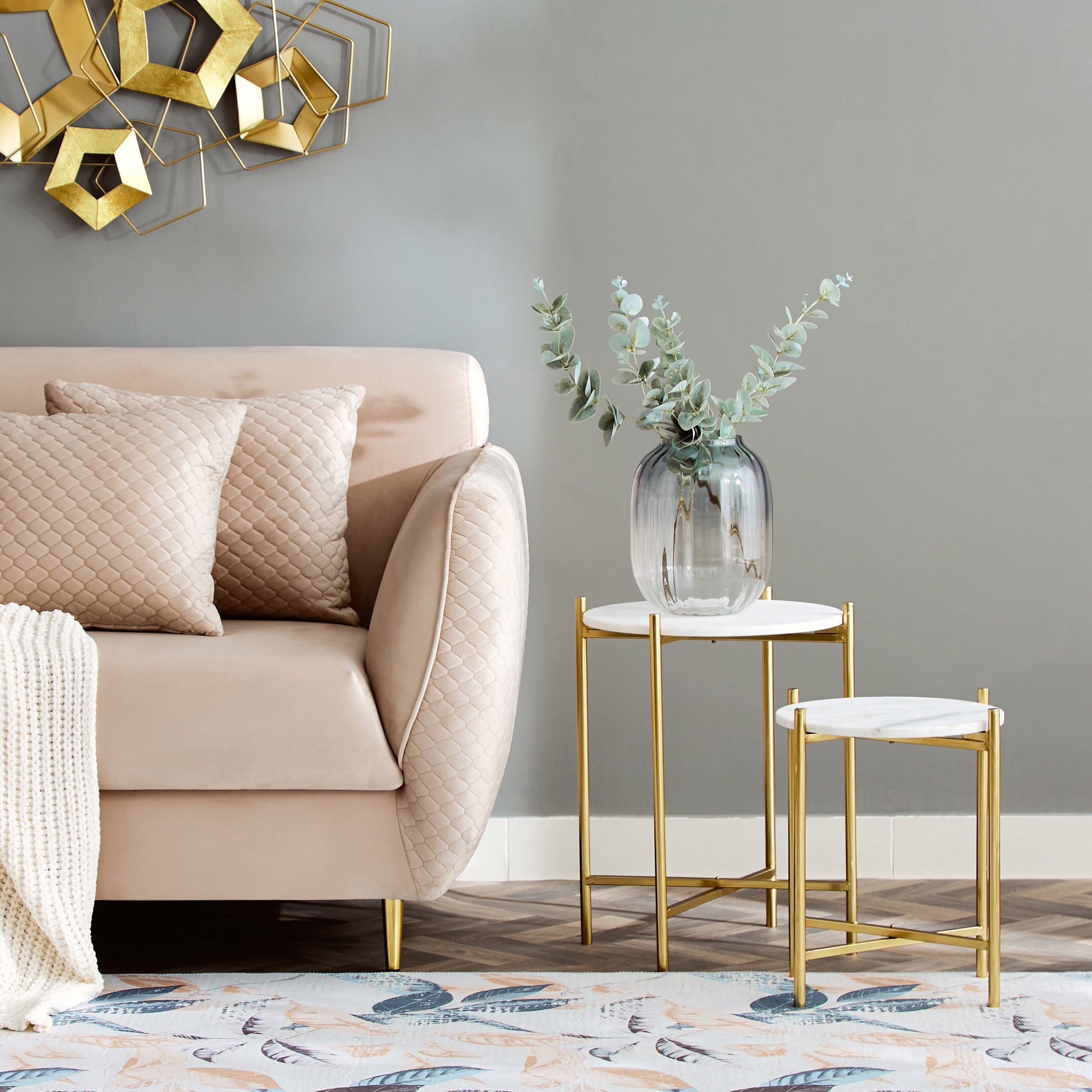 طقم طاولة جانبية من قطعتين بسطح من الرخام - أونيكس من فيندرا-hbxfurniture-livingroom-endtables-image-6