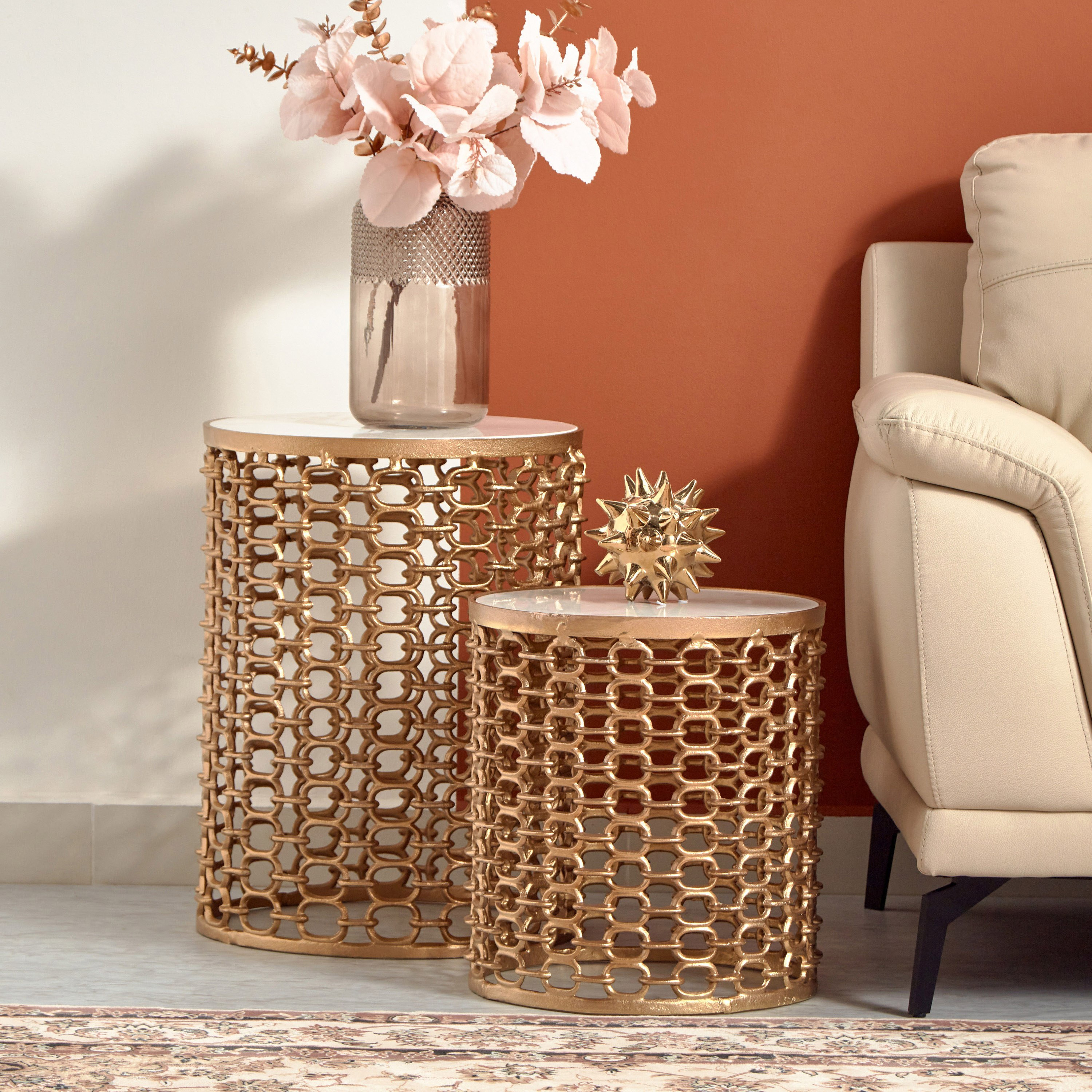 Vendra Marrakesh Marble Top 2-Piece End Table Set-hbxfurniture-livingroom-endtables-image-3