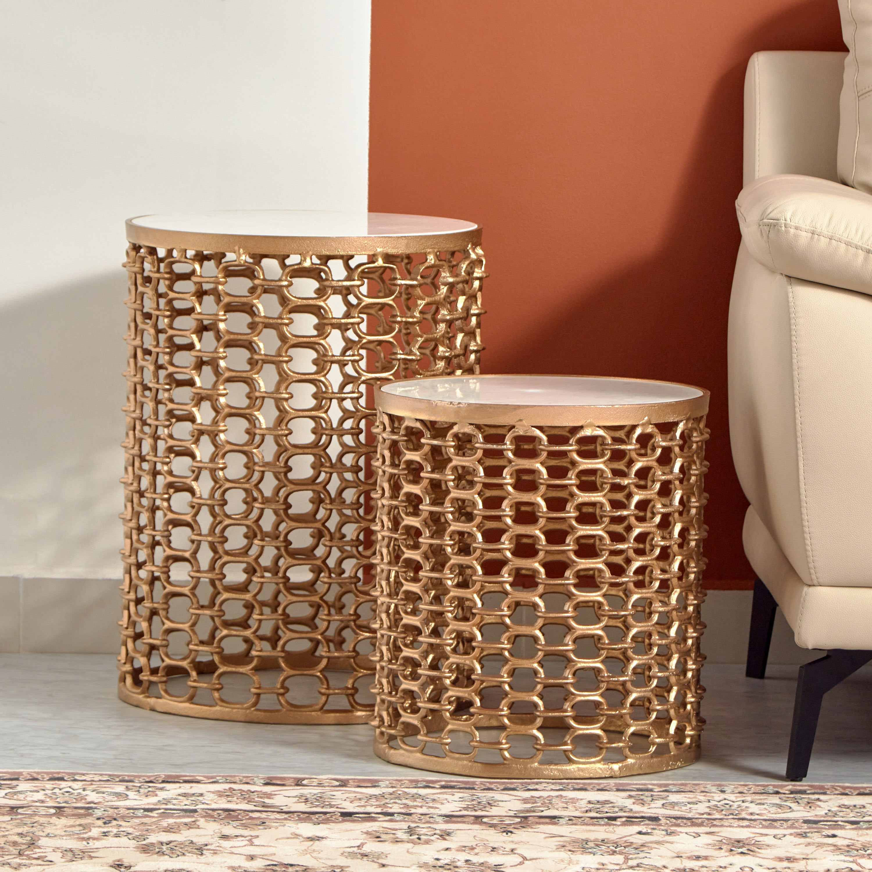 Vendra Marrakesh Marble Top 2-Piece End Table Set-hbxfurniture-livingroom-endtables-image-4