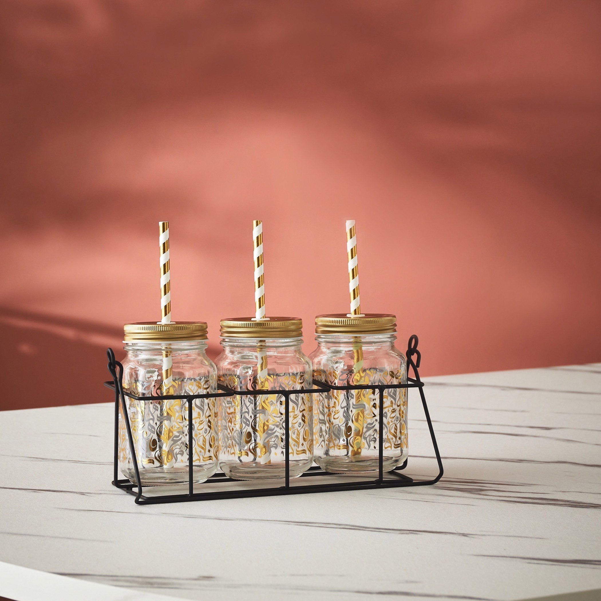 جرة ماسون 3 قطع مع حامل كاليجرافي- 450 مل-hbxhomeware-hbxkitchen-image-2