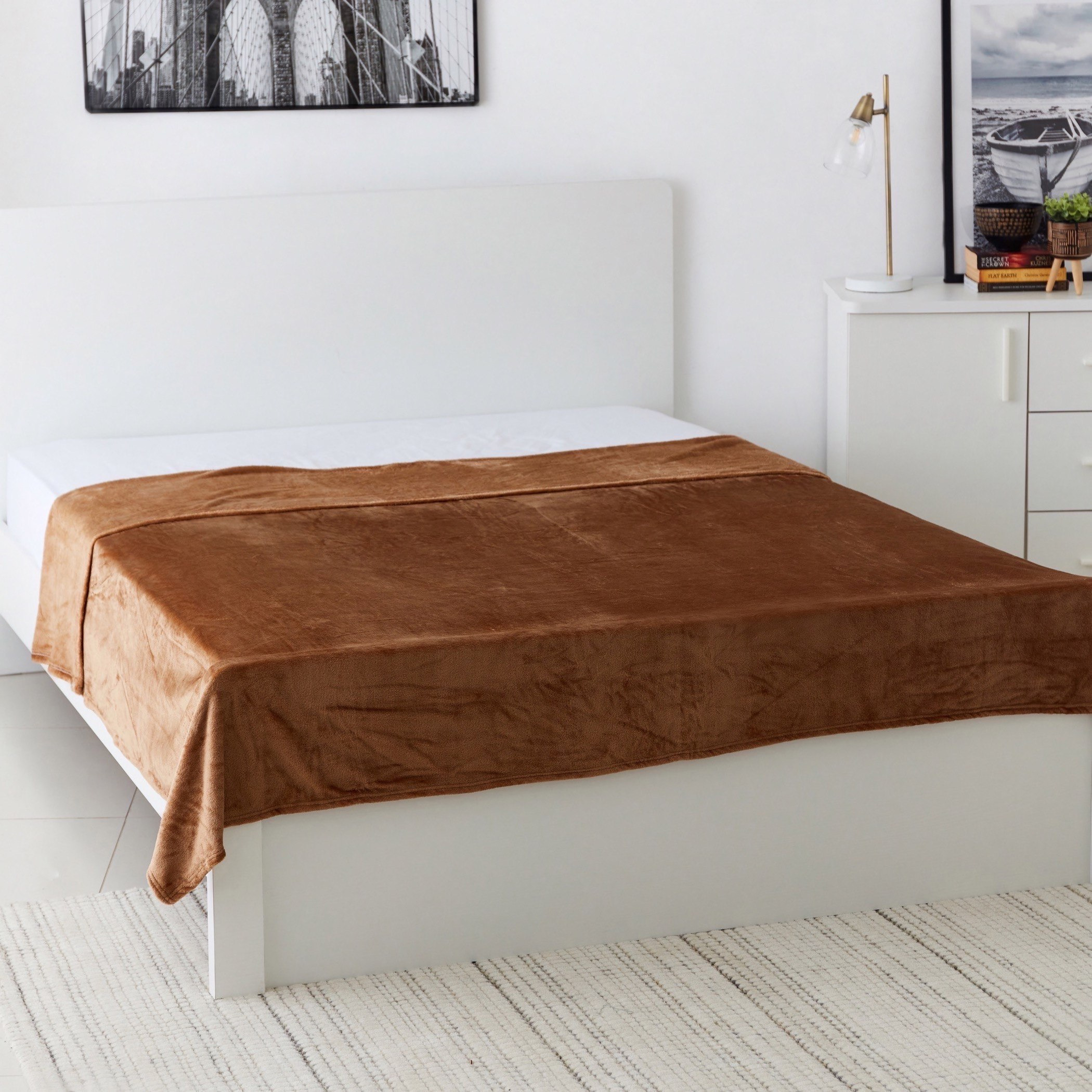 بطانية مزدوجة فلانيل سادة من نوفا - 150x200 سم-hbxhomeware-hbxbedroom-image-1