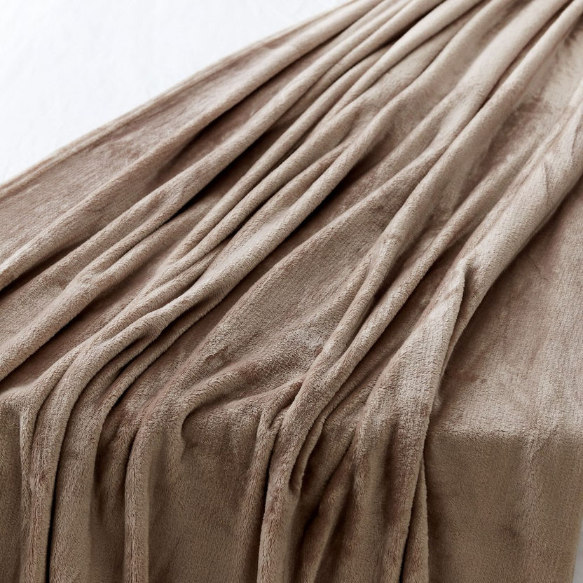 Nova Solid Flannel Twin Blanket - 150x200 cm-Blankets-image-2