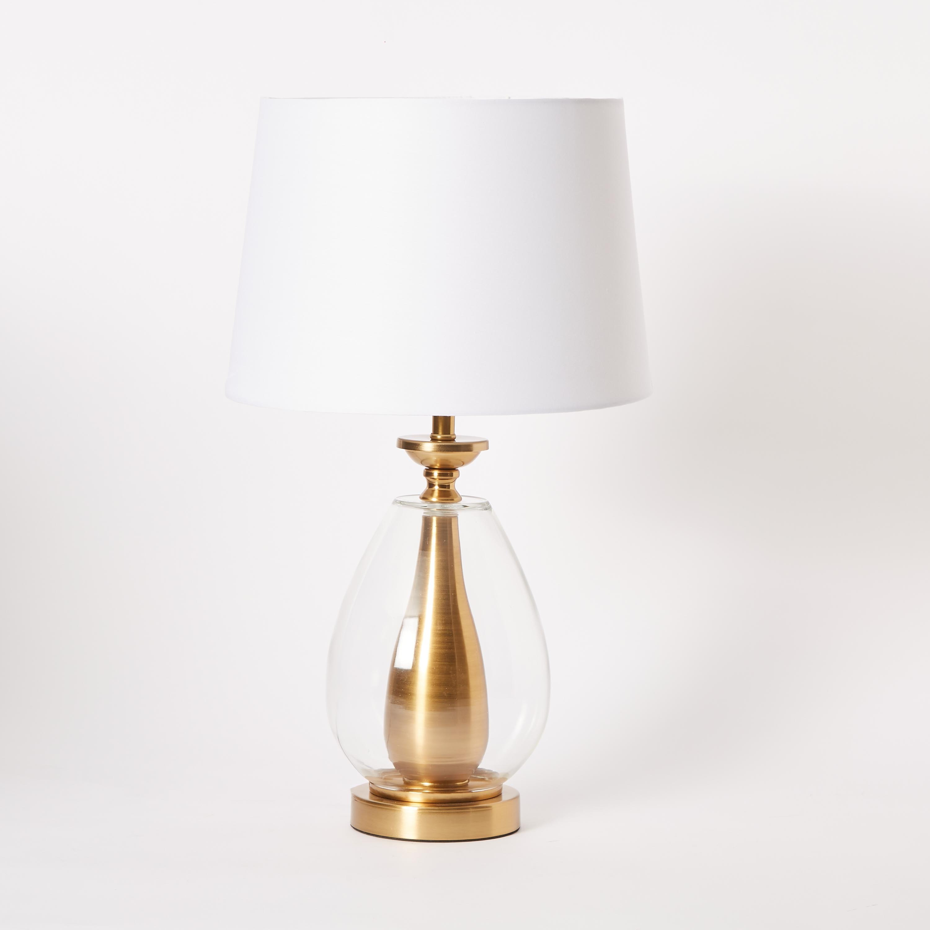 Diego Premium Metal Table Lamp with Oval Glass Base - 30x54 cm-hbxlivingroom-lighting-tablelamps-image-5