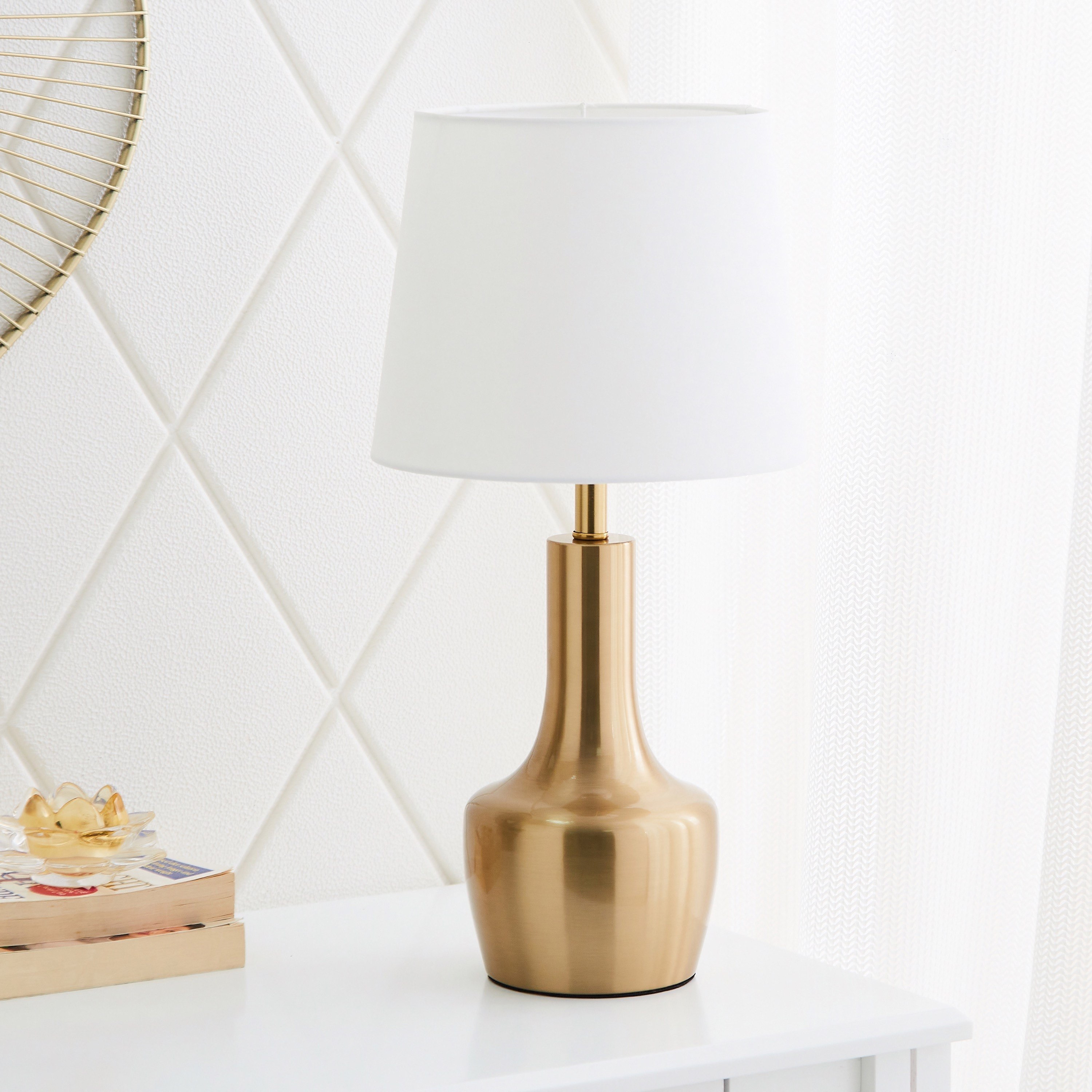 مصباح طاولة على شكل وعاء معدني من دييجو - 33×50 سم-hbxlivingroom-lighting-tablelamps-image-1