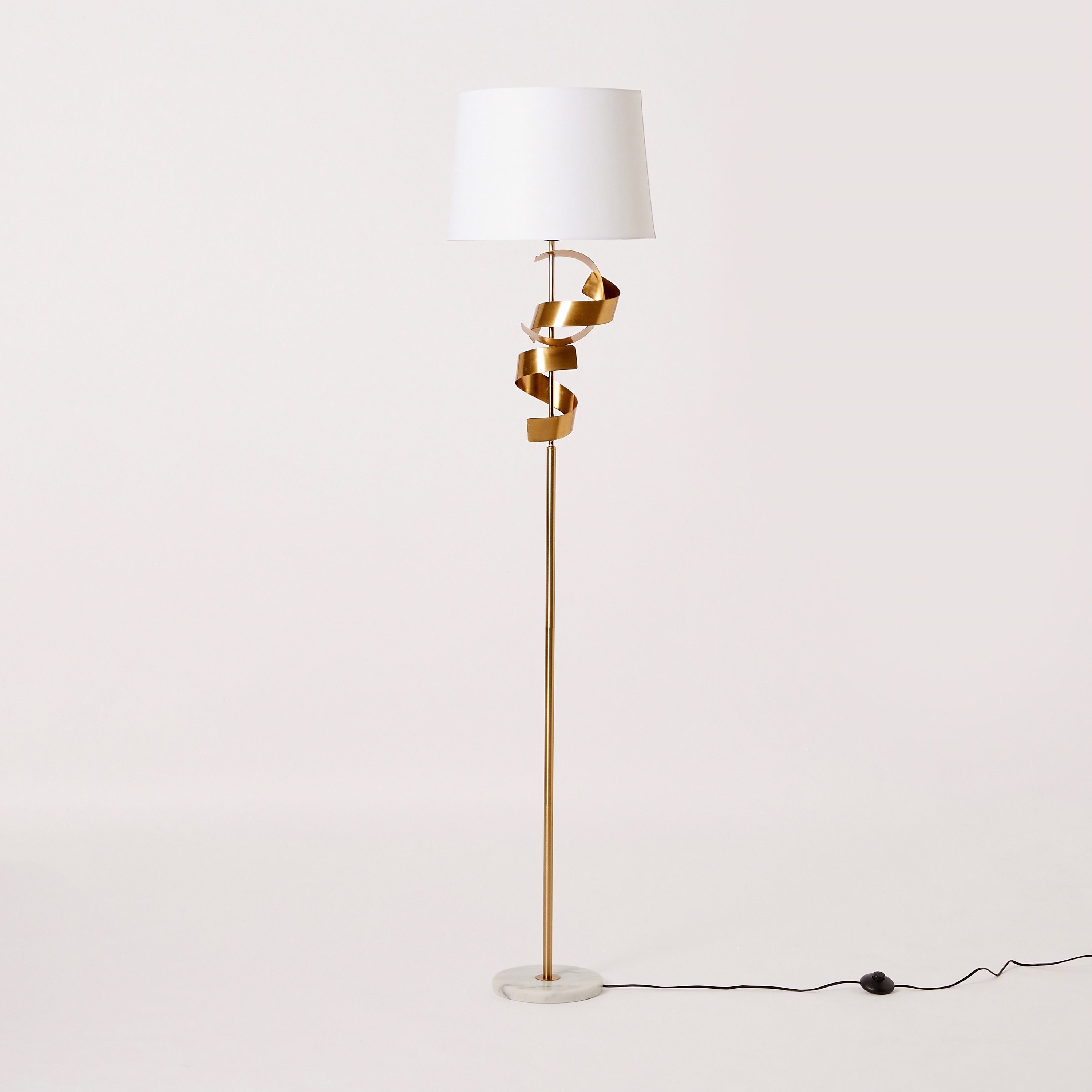 مصباح أرضية من المعدن الفاخر بقاعدة سيراميك من ليو - 41x176 سم-hbxhomeware-hbxdecorandfurnishings-image-5