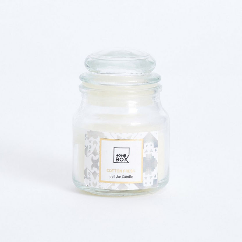Zoe Cotton Fresh Bell Jar Scented Candle - 75 gms-Candles-image-4