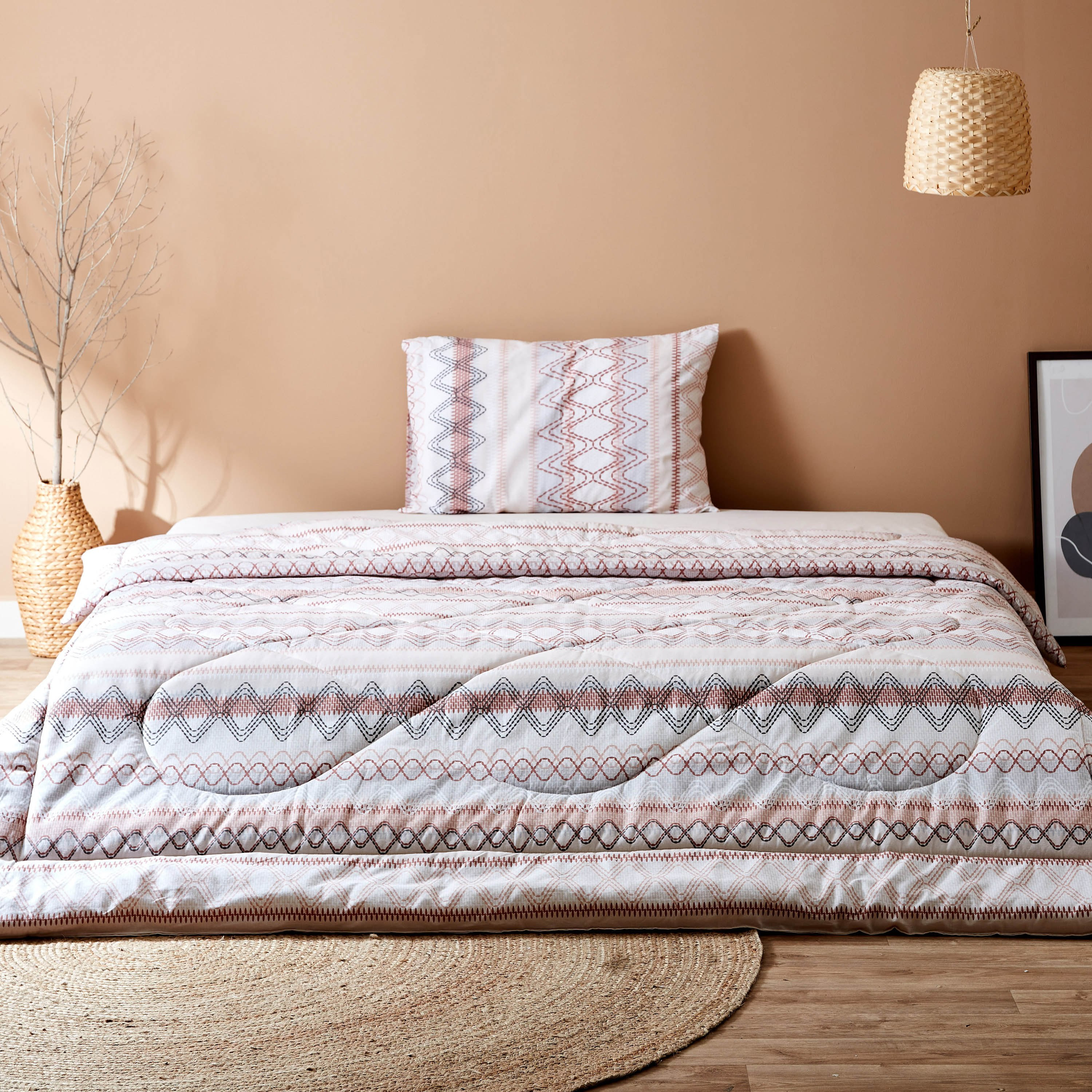 طقم لحاف قطن مزدوج قطعتين من ناتالي - 150x220 سم-hbxhomeware-hbxdecorandfurnishings-image-1