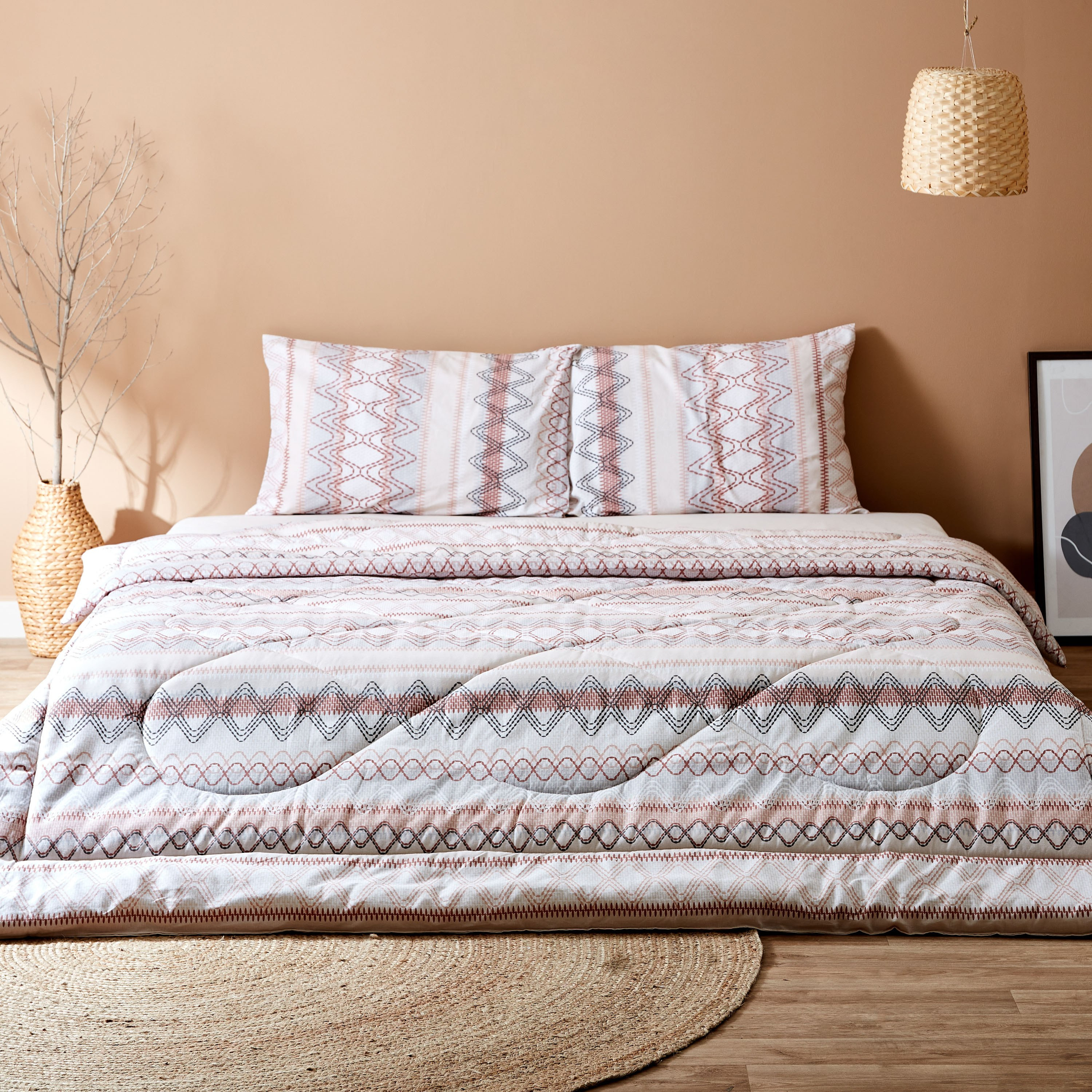 طقم لحاف كينج قطن 3 قطع من بريل- 220x240 سم-hbxhomeware-hbxdecorandfurnishings-image-1