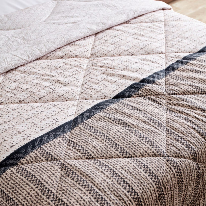 Adeline 2-Piece Cotton Flannel Twin Comforter Set - 150x220 cm-Comforter Sets-image-2