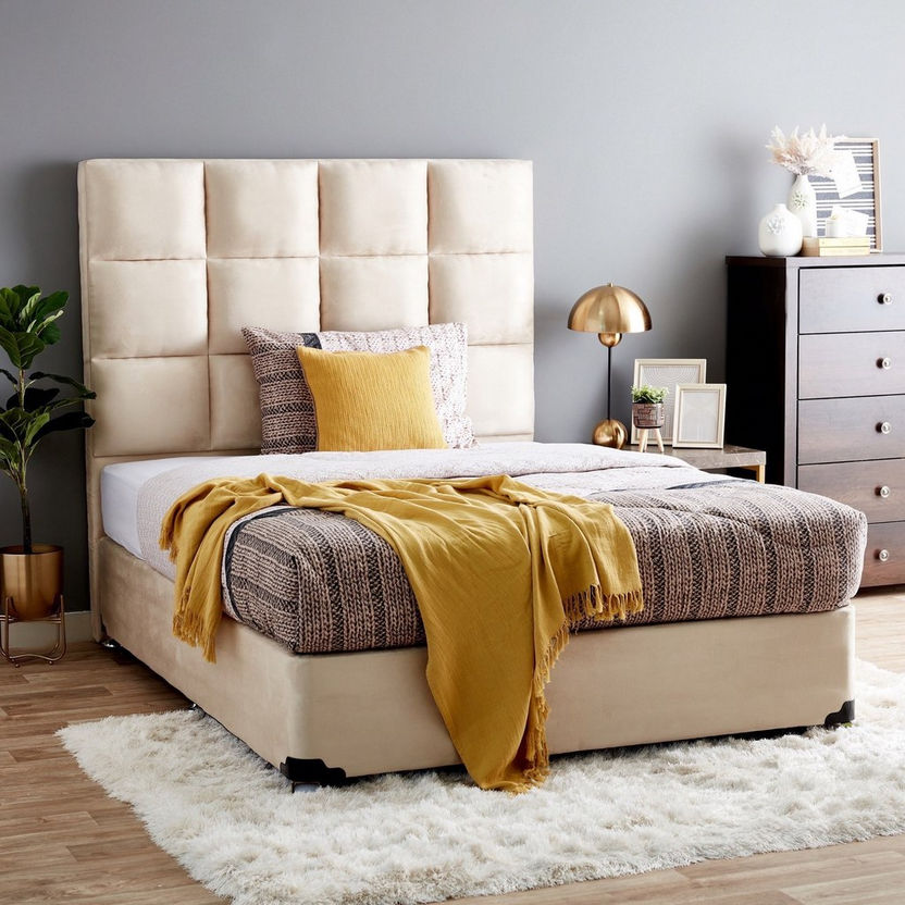 Adeline 2-Piece Cotton Flannel Twin Comforter Set - 150x220 cm-Comforter Sets-image-4